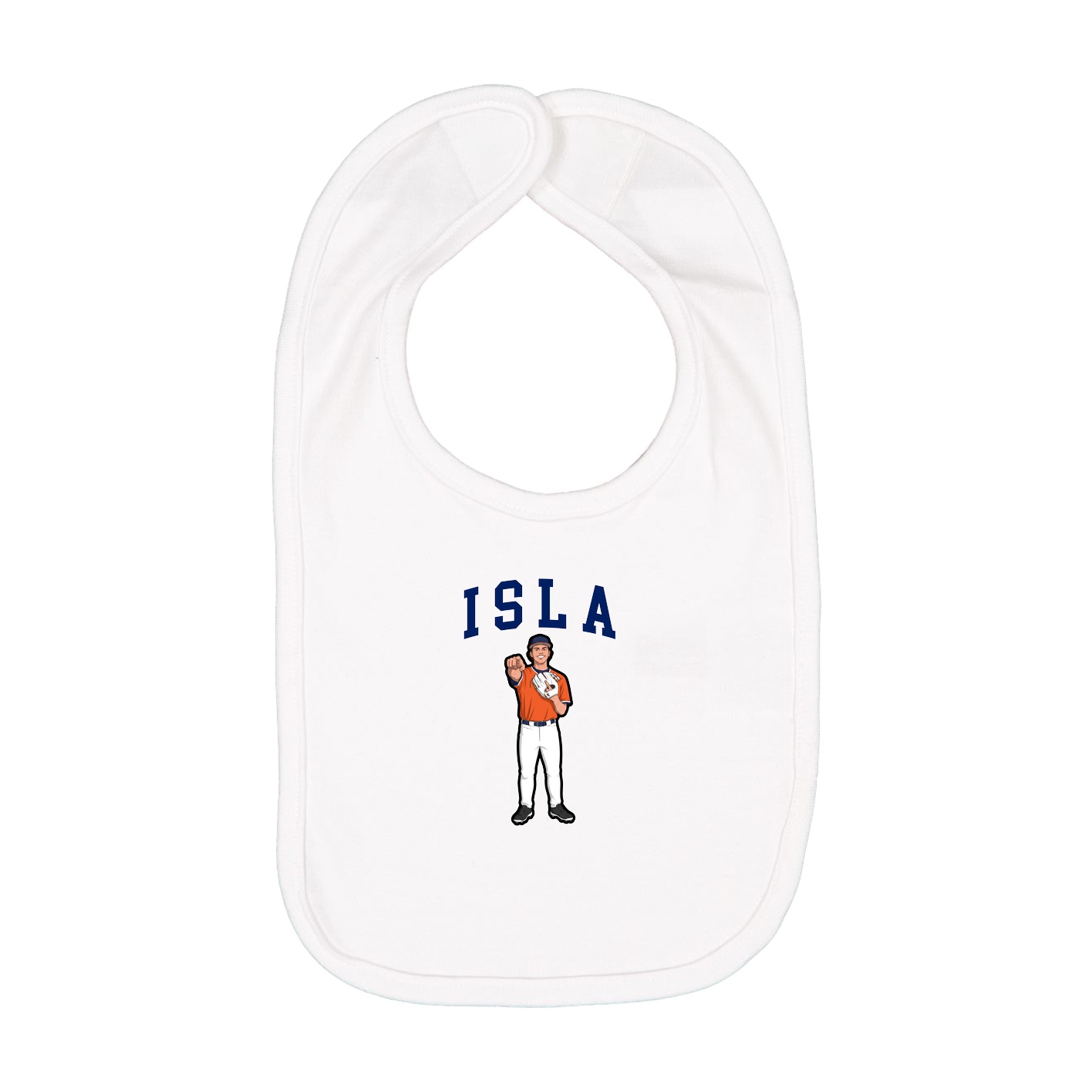 Infant Bib — Shirsey in White