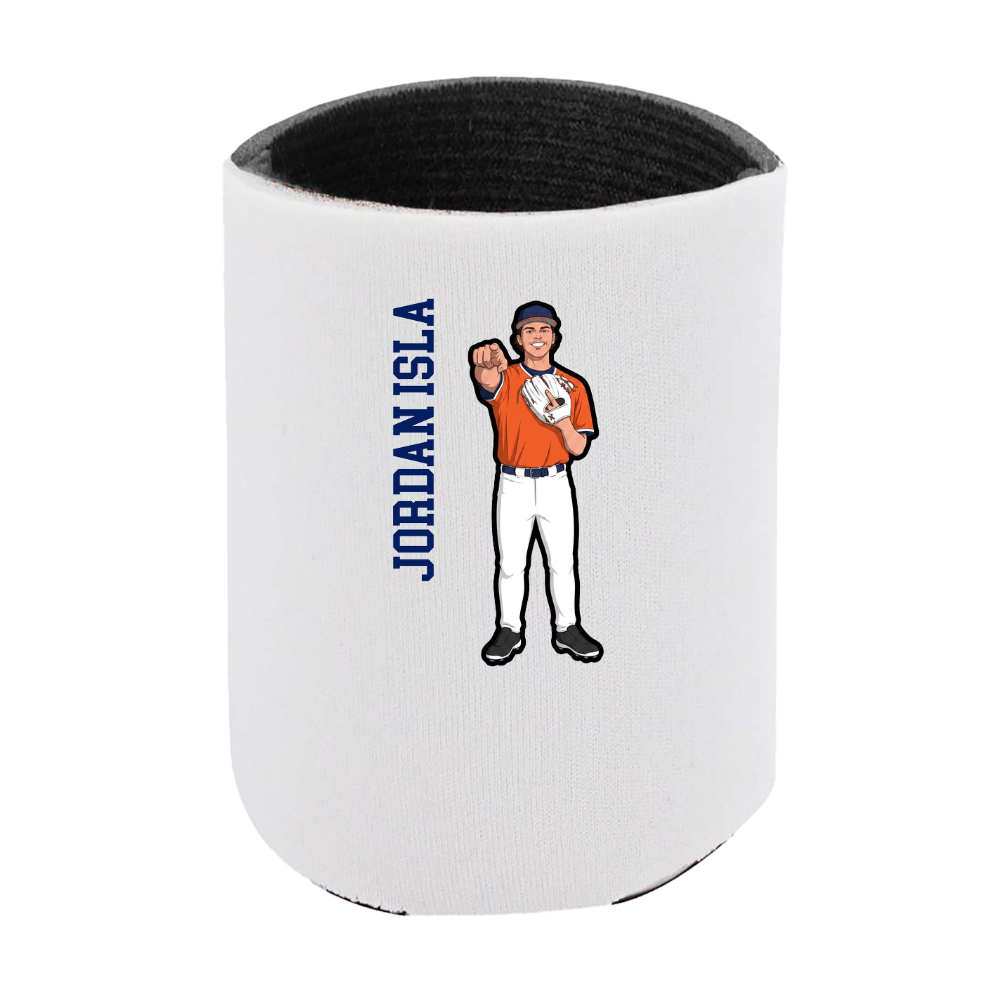 Can Holder — Name Vertical in White