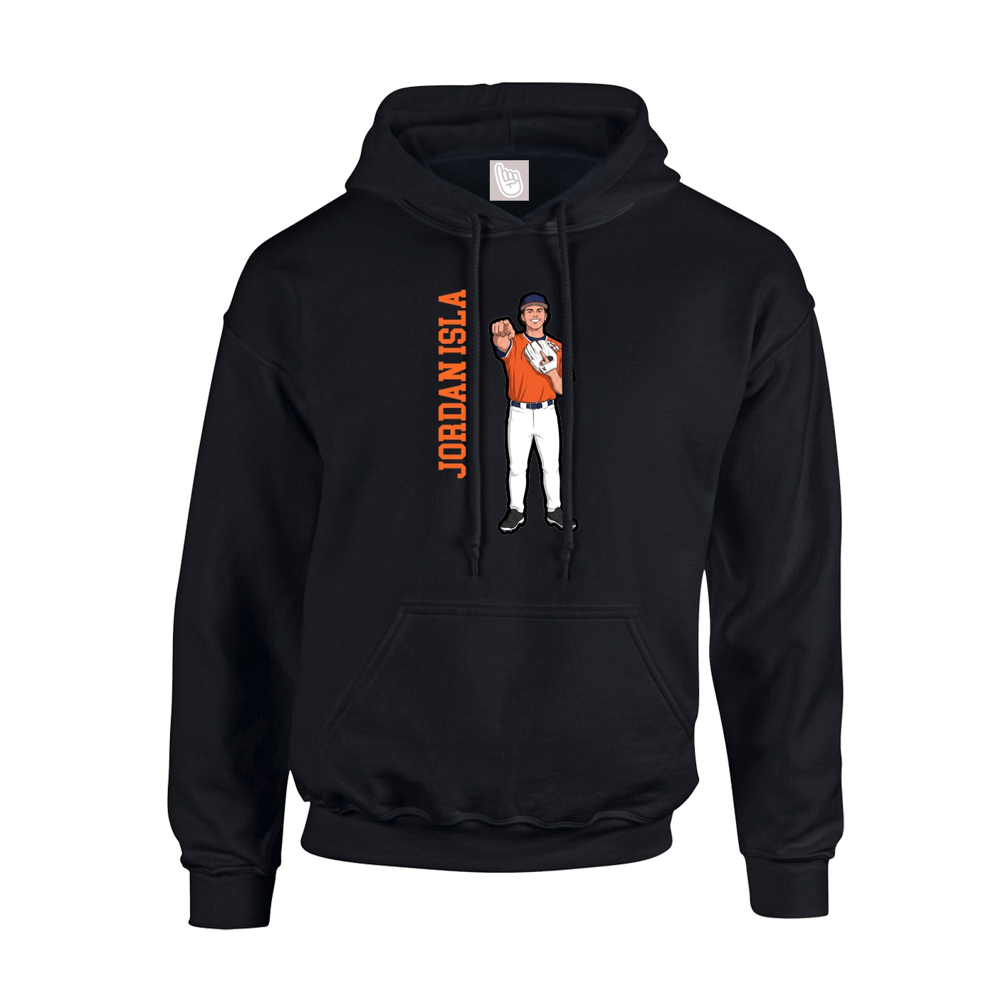 Youth Hoodie — Name Vertical in Black