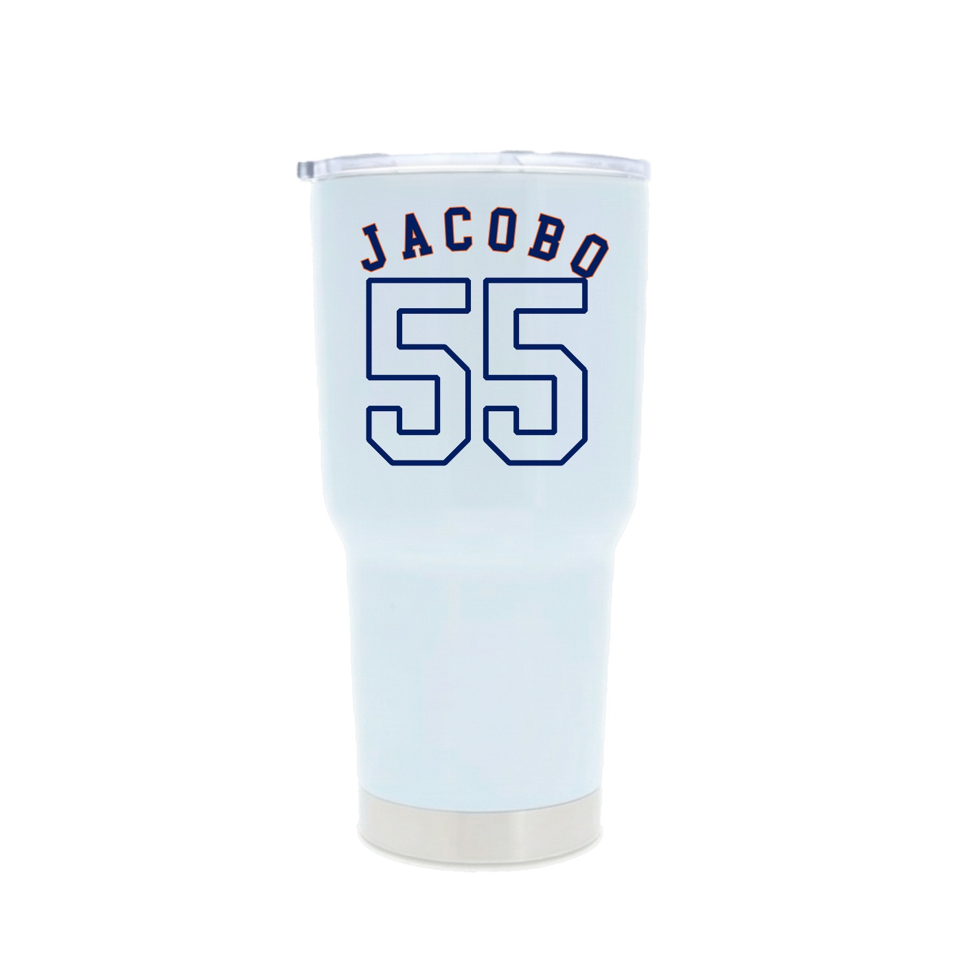 30oz Stainless Steel Tumbler — Shirsey Arch in White