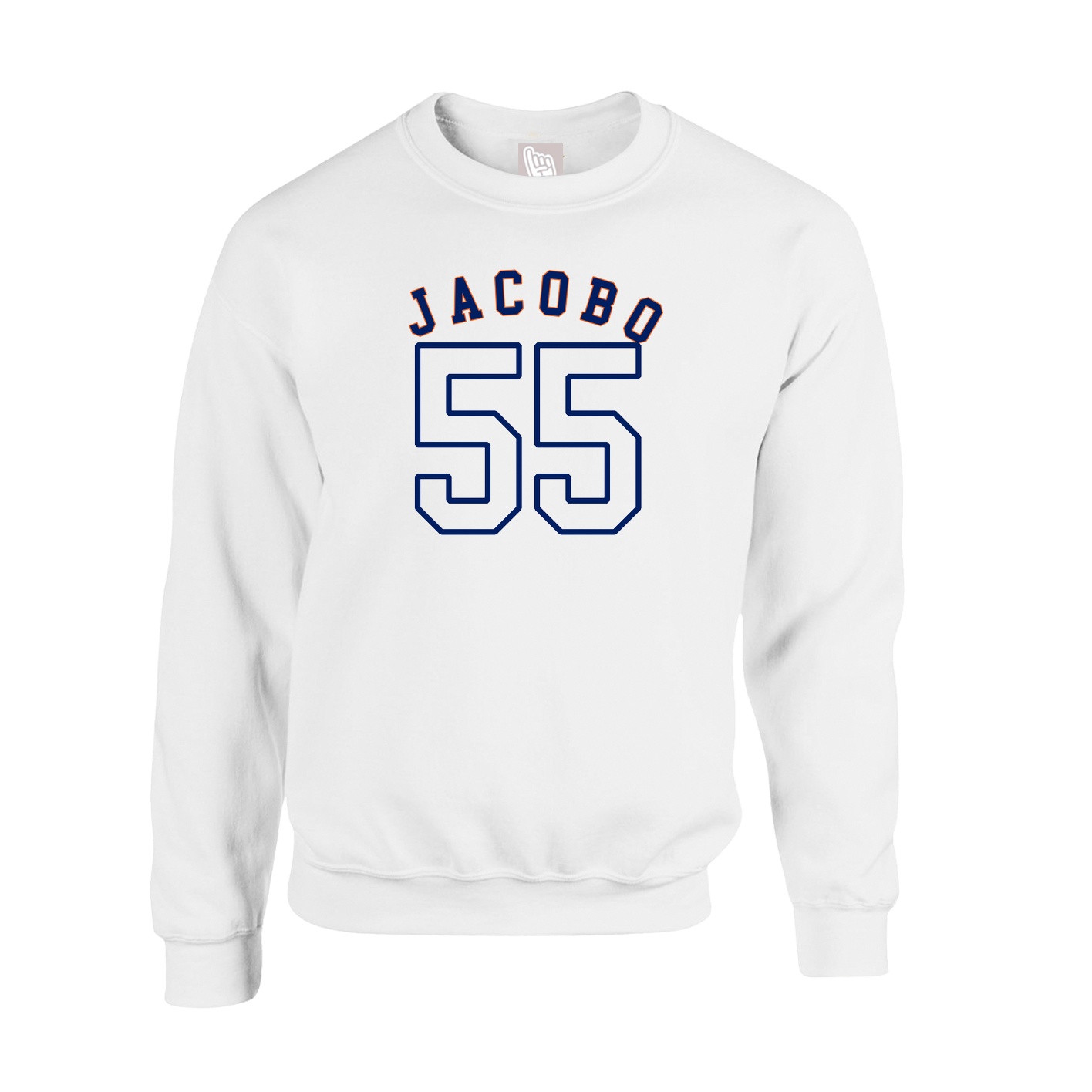 Fleece Crew — Shirsey Arch in White