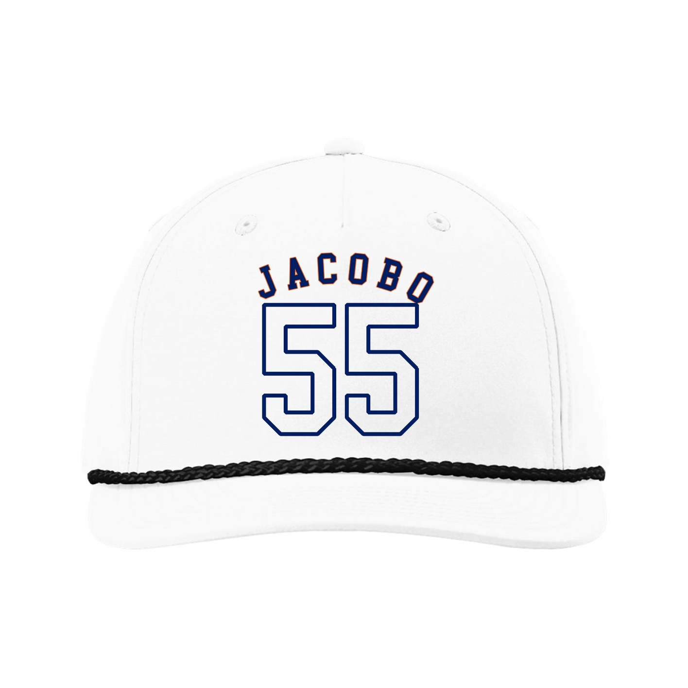 Five-Panel Classic Rope Cap — Shirsey Arch in White