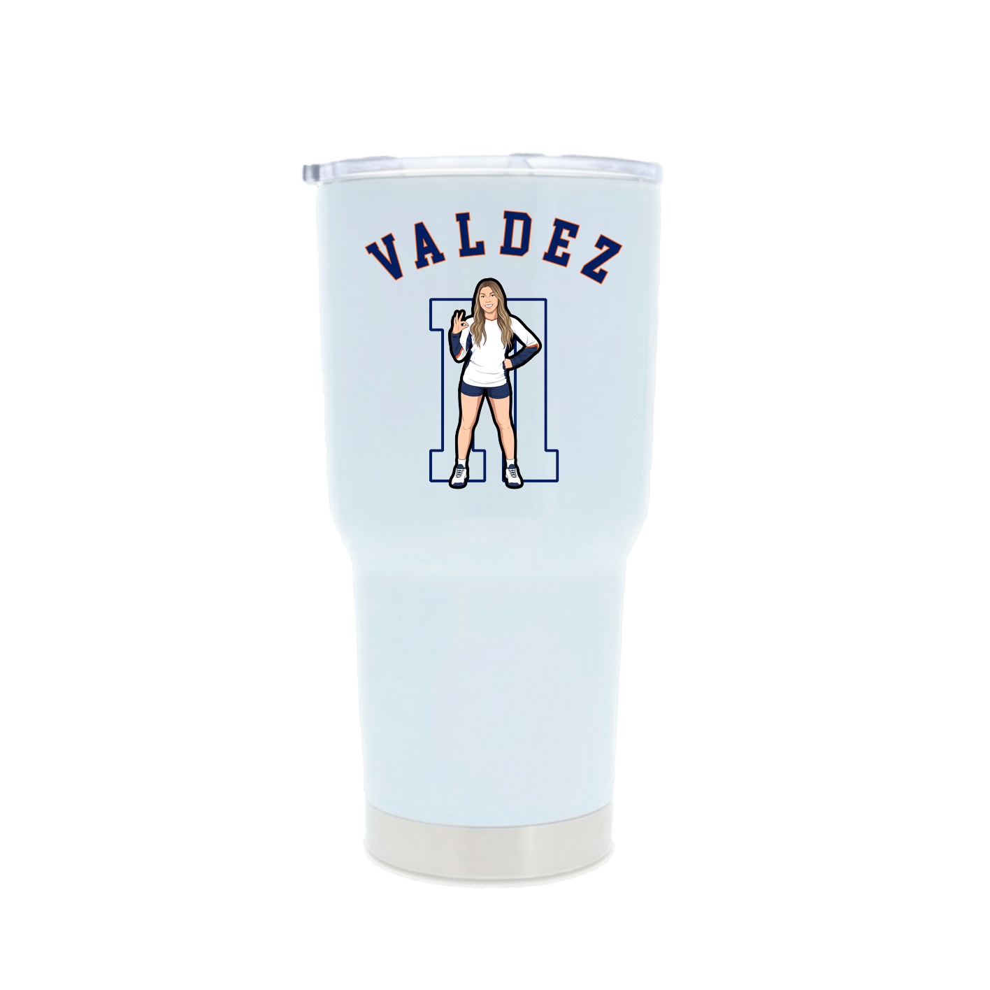 30oz Stainless Steel Tumbler — Shirsey Arch in White