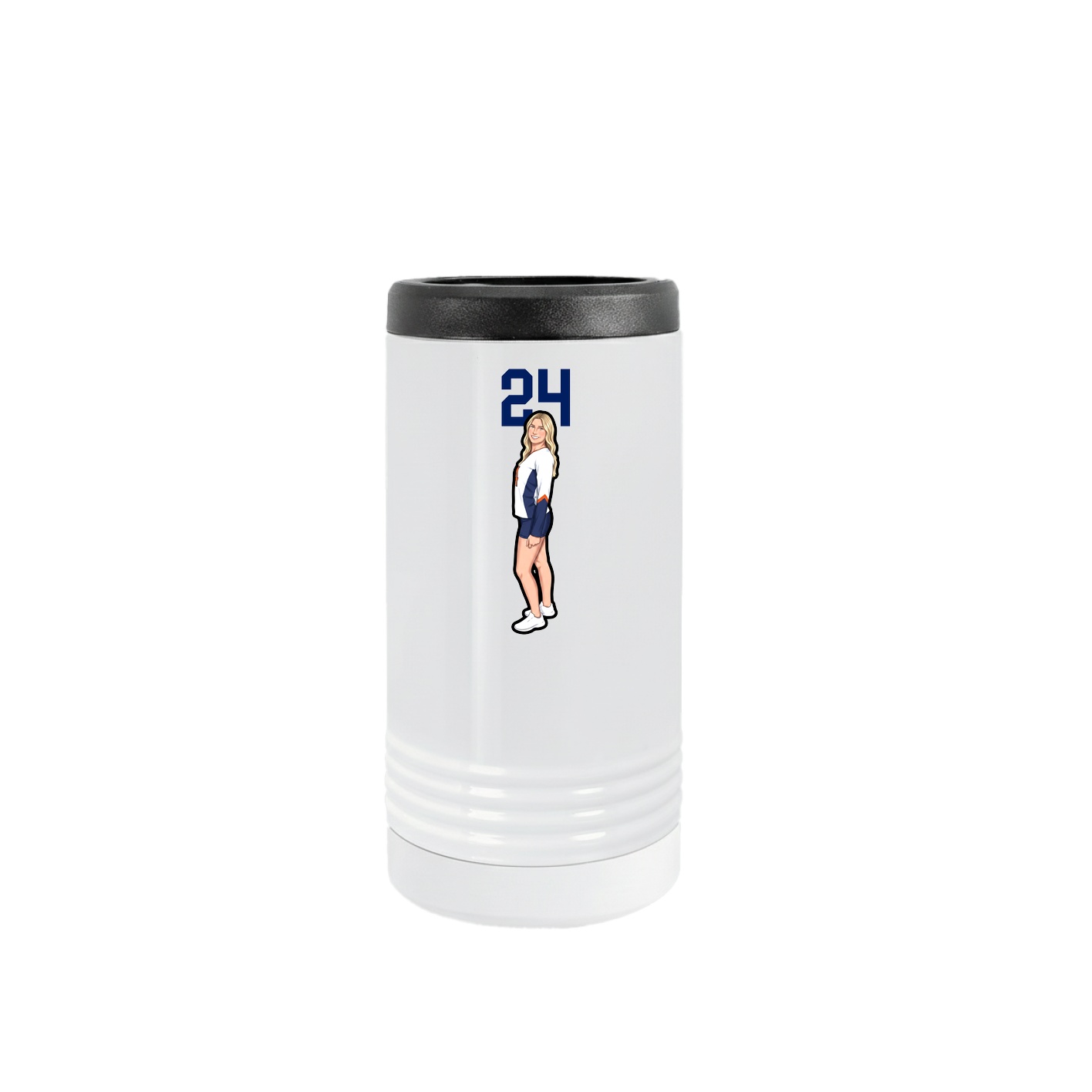 Slim Beverage Holder — Number Top in White