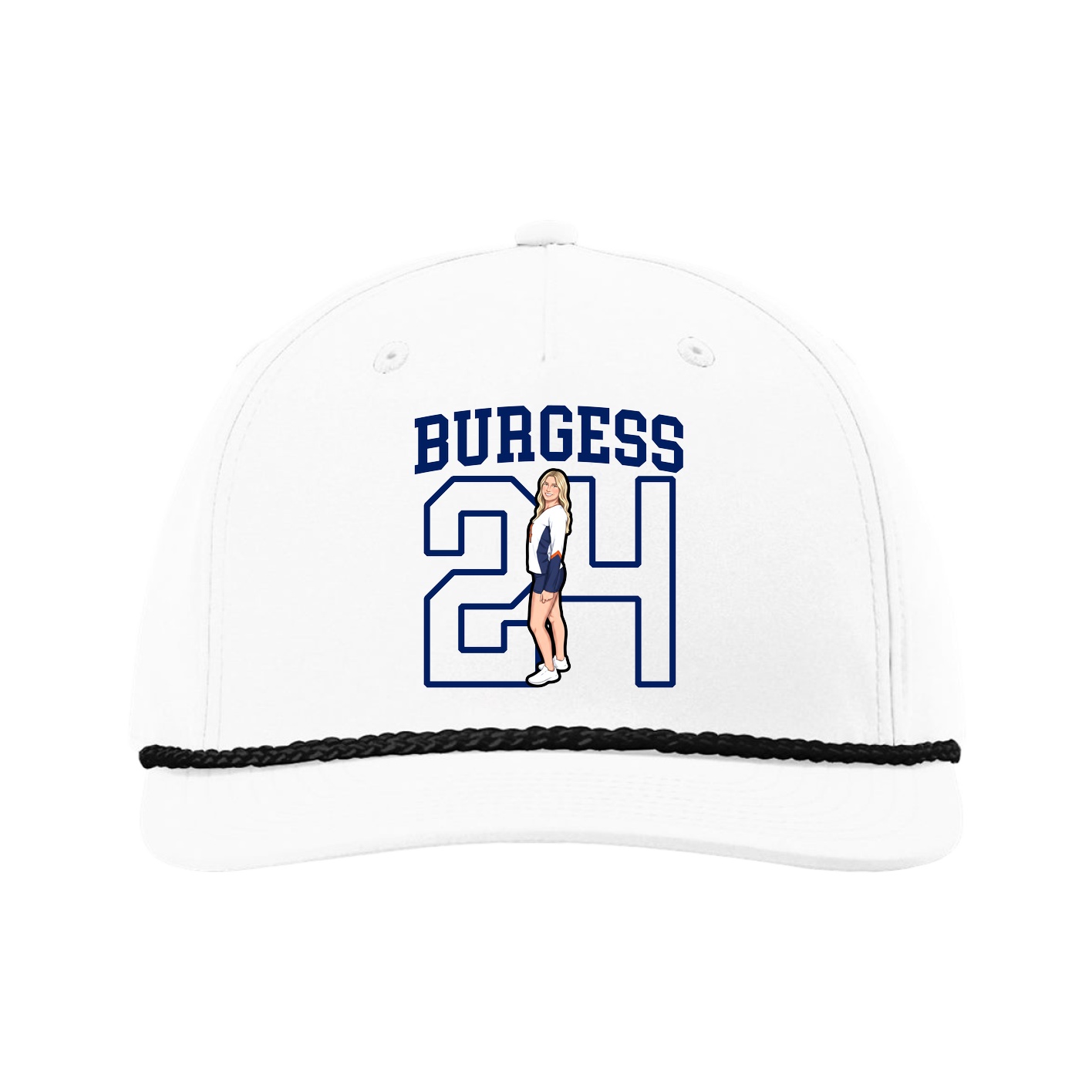 Five-Panel Classic Rope Cap — Shirsey in White