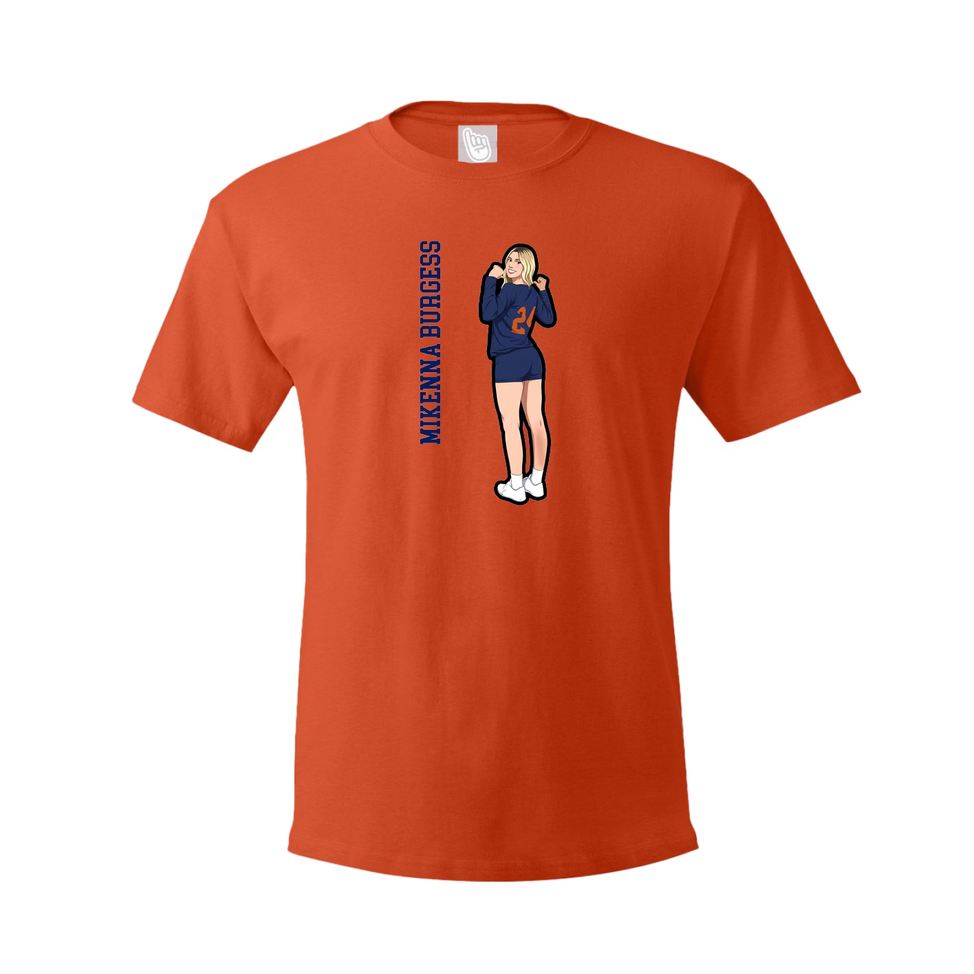 Tee — Name Vertical in Orange