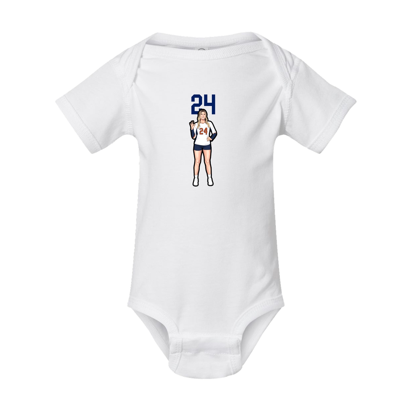 Baby Onesie — Number Top in White