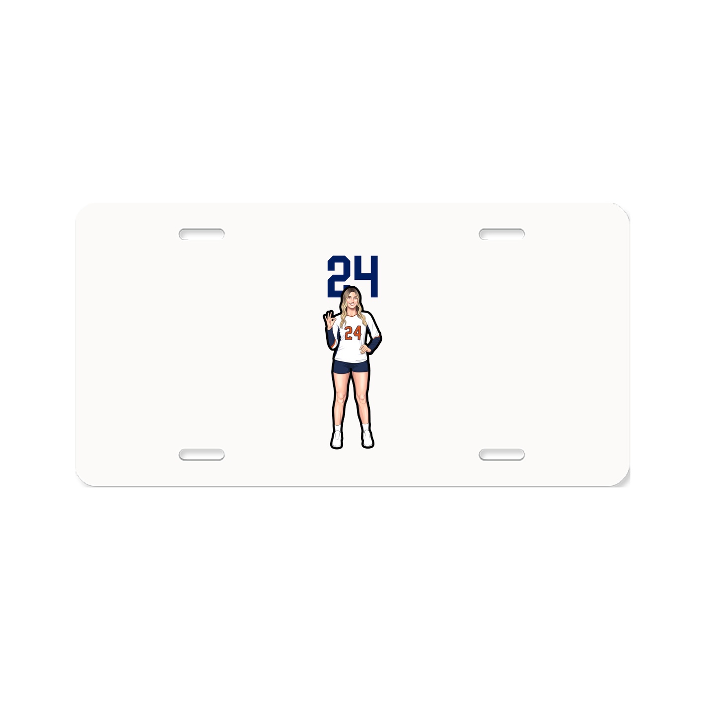 License Plate — Number Top in Classic
