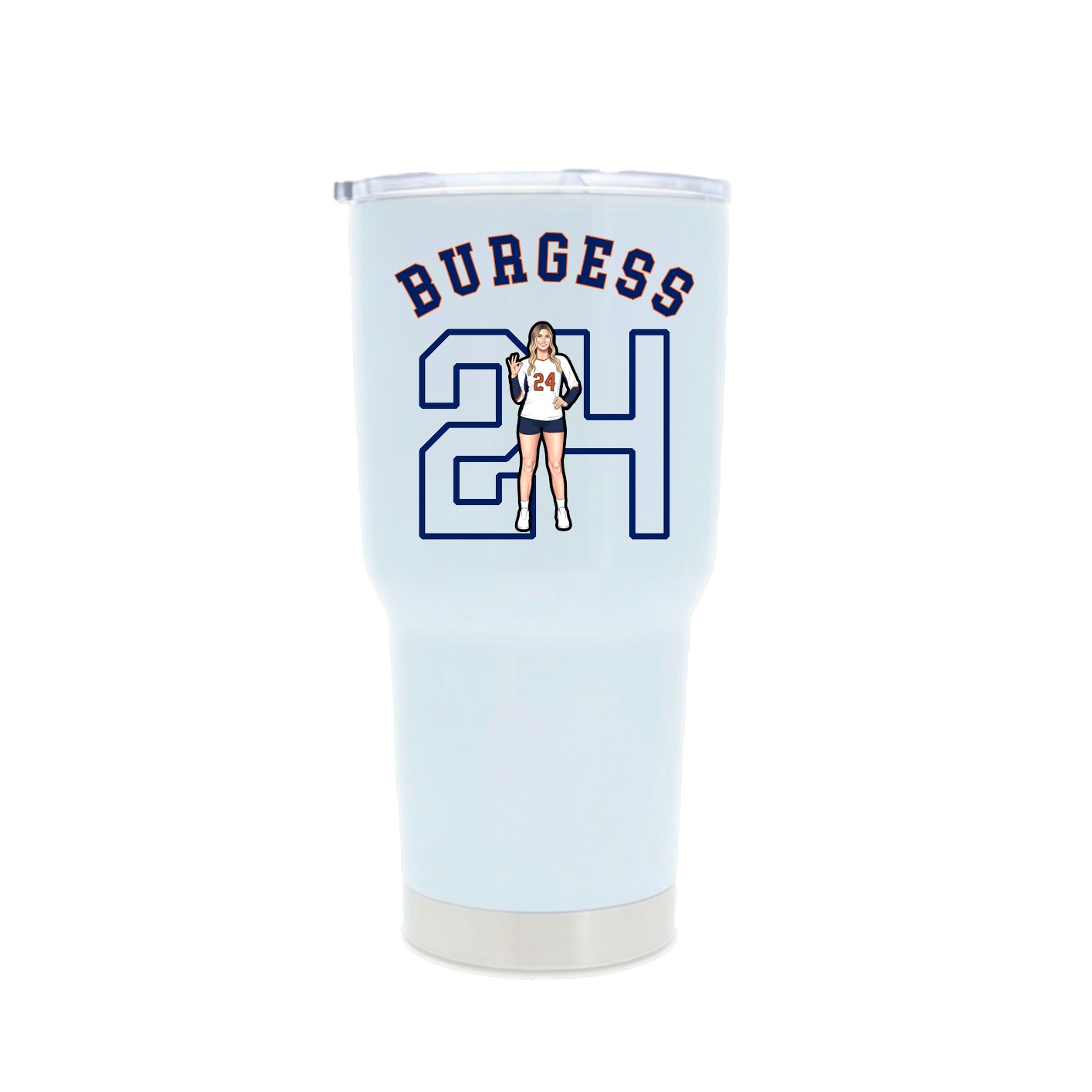 30oz Stainless Steel Tumbler — Shirsey Arch in White