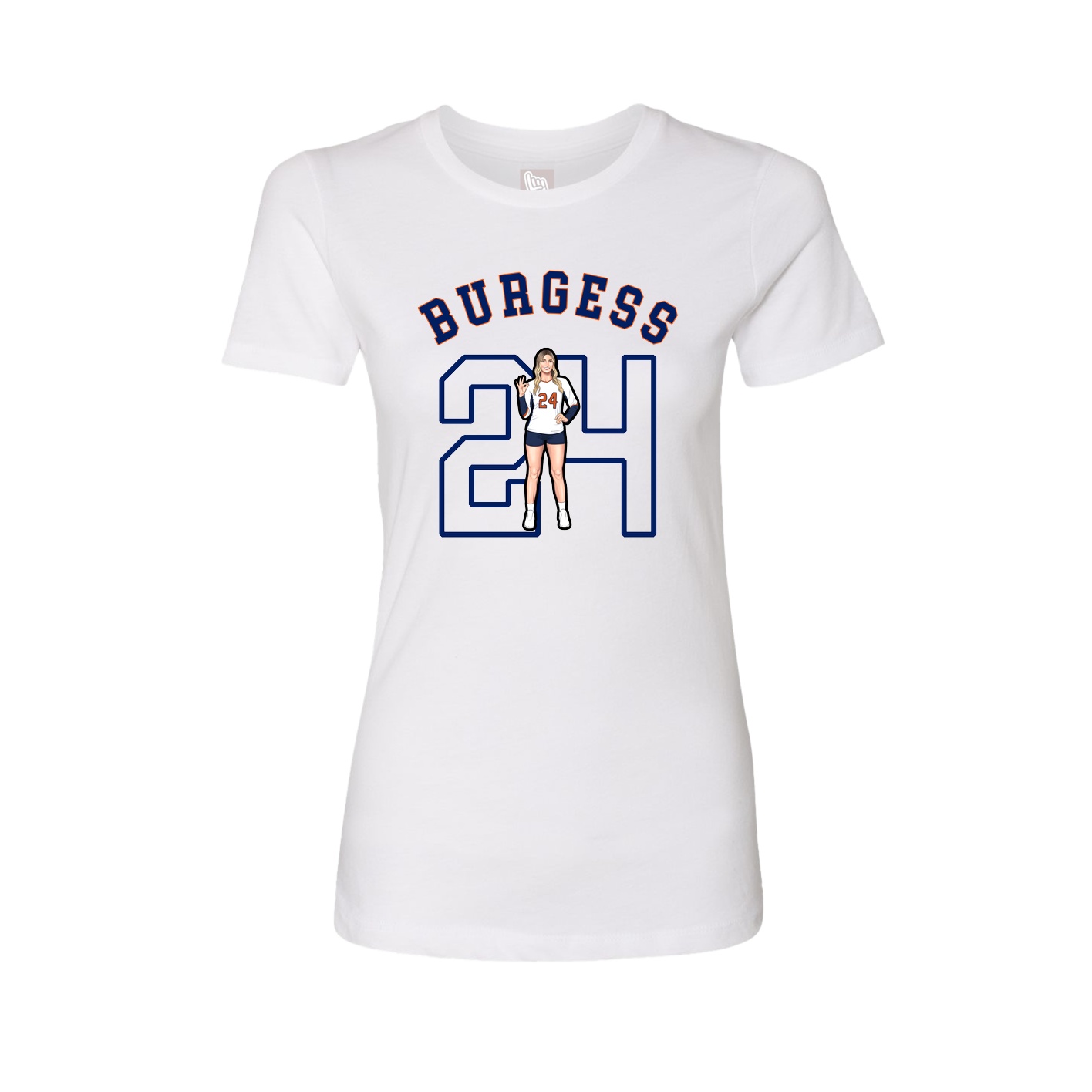 Fitted Women's Tee — Shirsey Arch in White