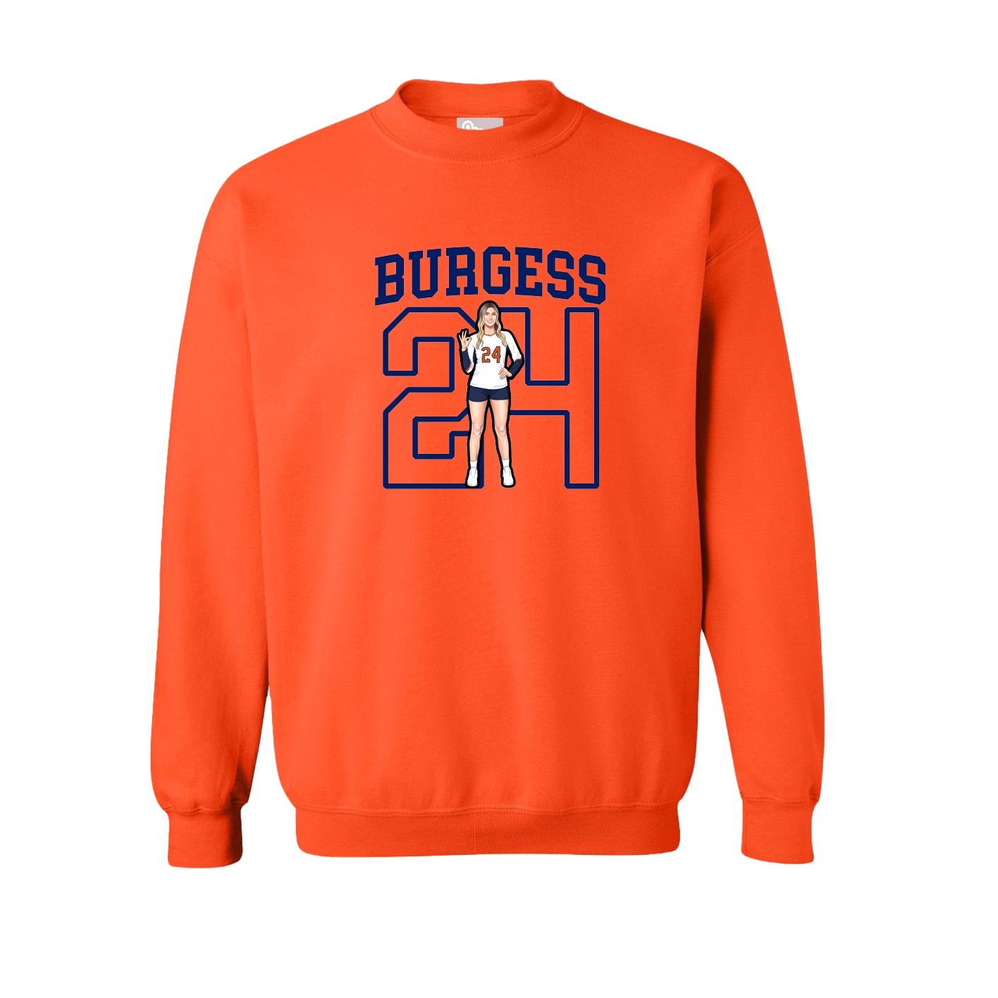Fleece Crew — Shirsey in Orange