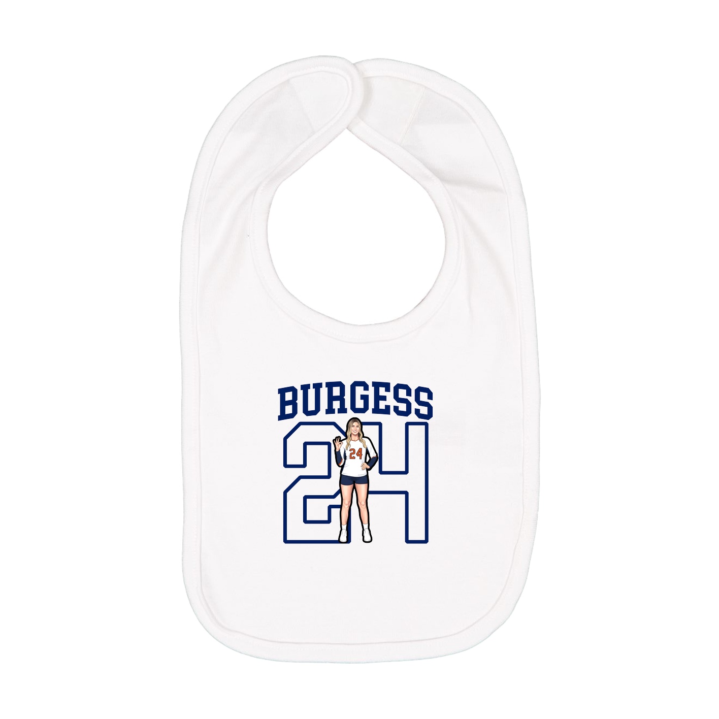 Infant Bib — Shirsey in White