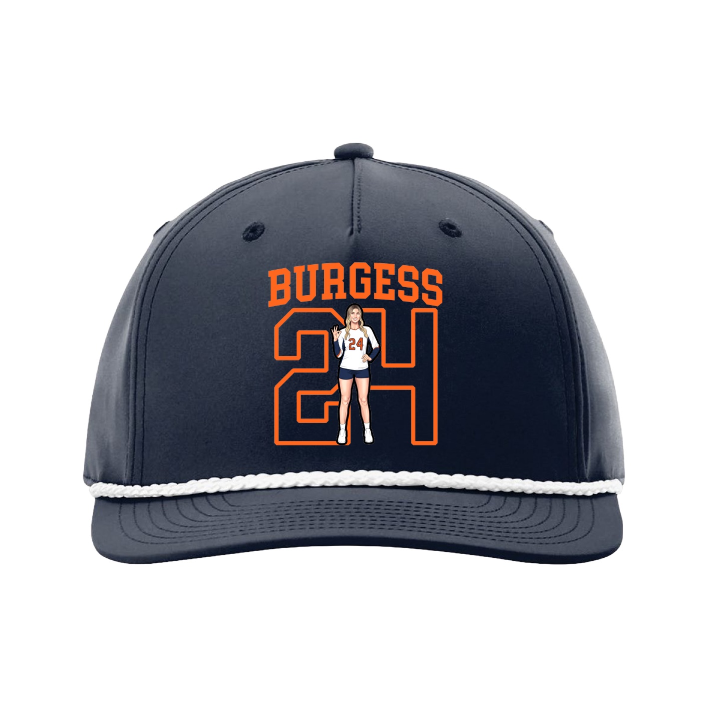 Five-Panel Classic Rope Cap — Shirsey in Navy