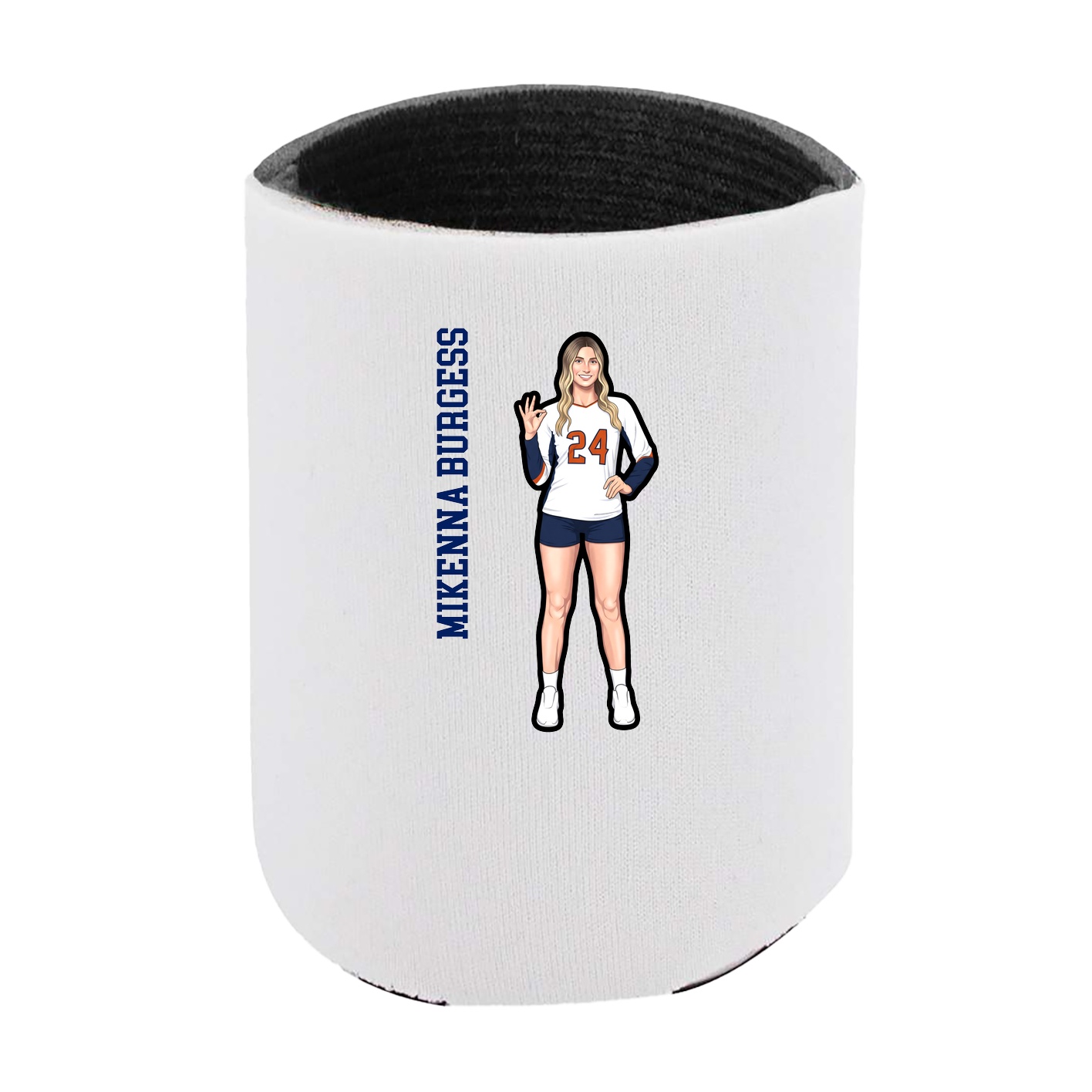 Can Holder — Name Vertical in White