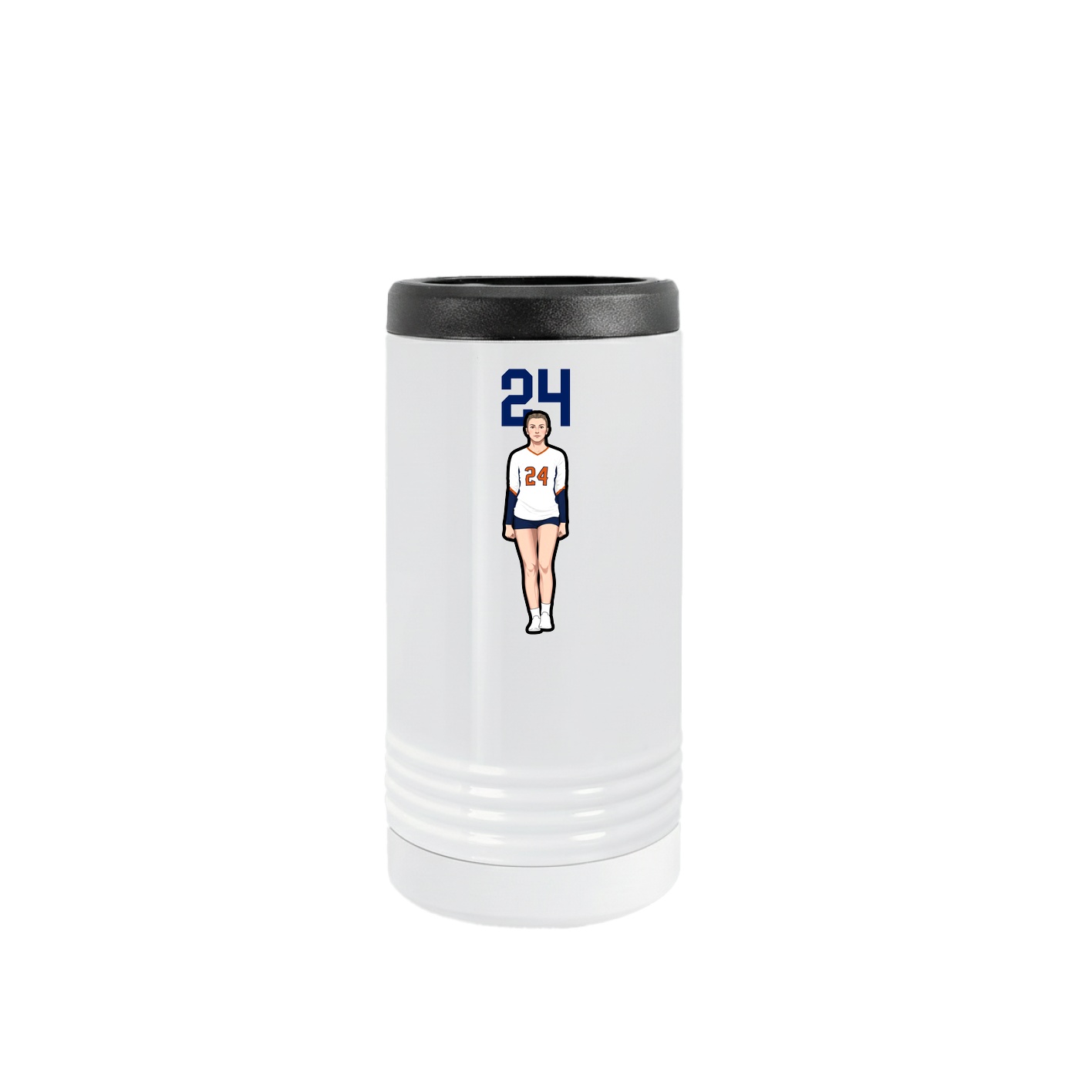 Slim Beverage Holder — Number Top in White