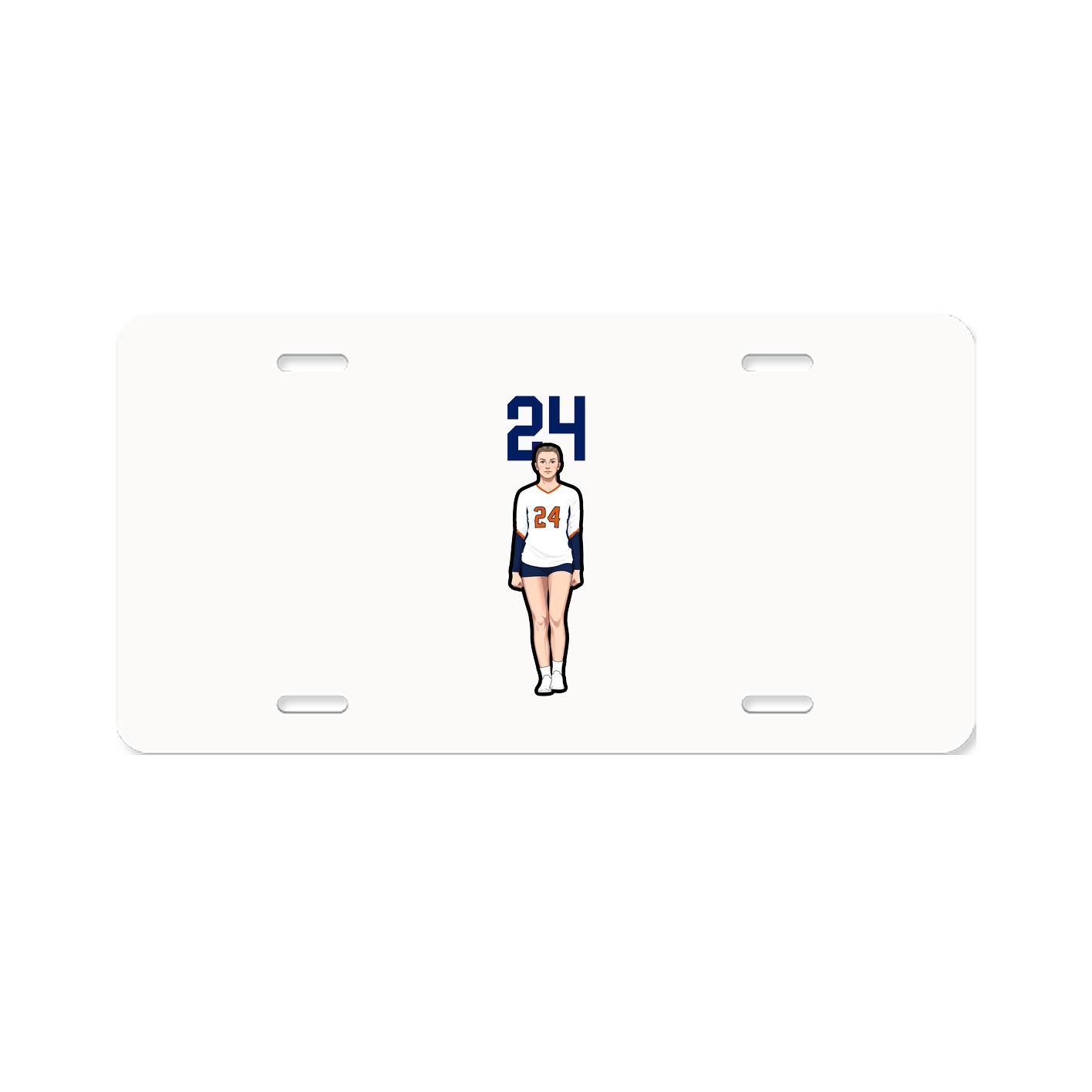 License Plate — Number Top in Classic