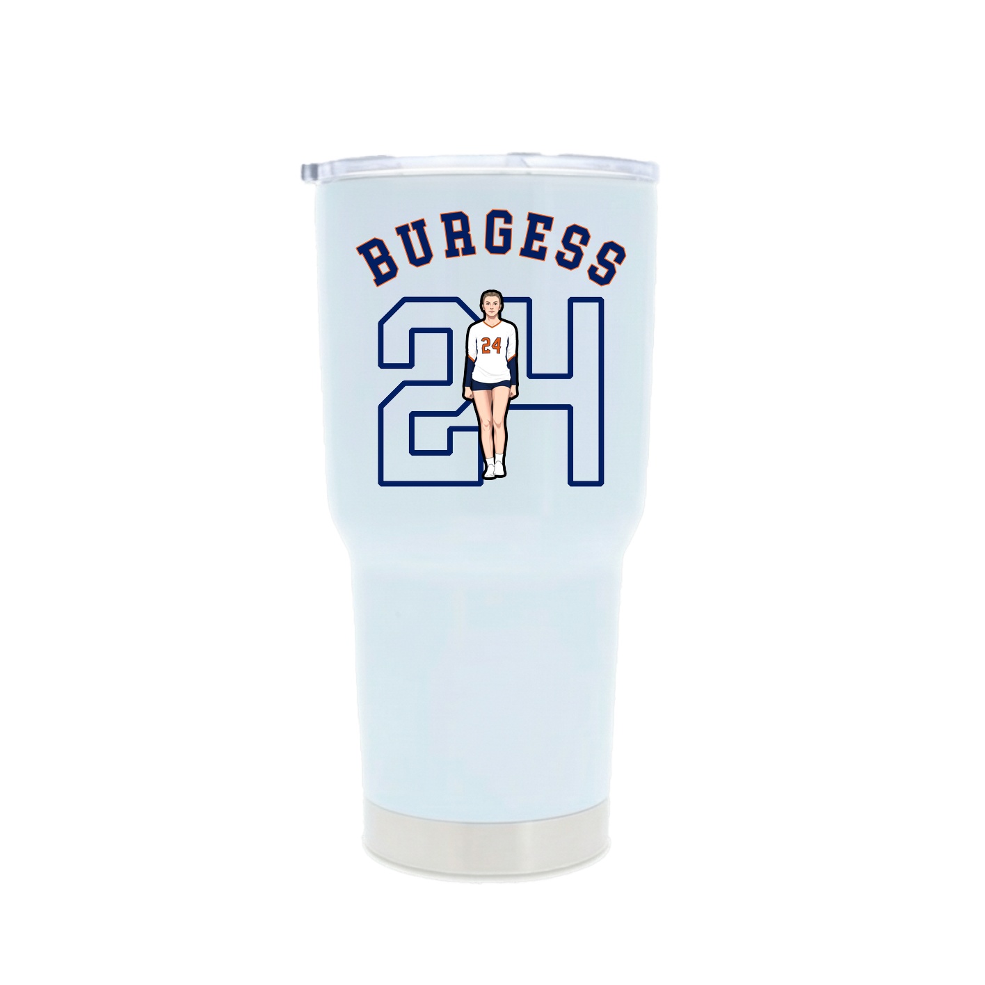 30oz Stainless Steel Tumbler — Shirsey Arch in White