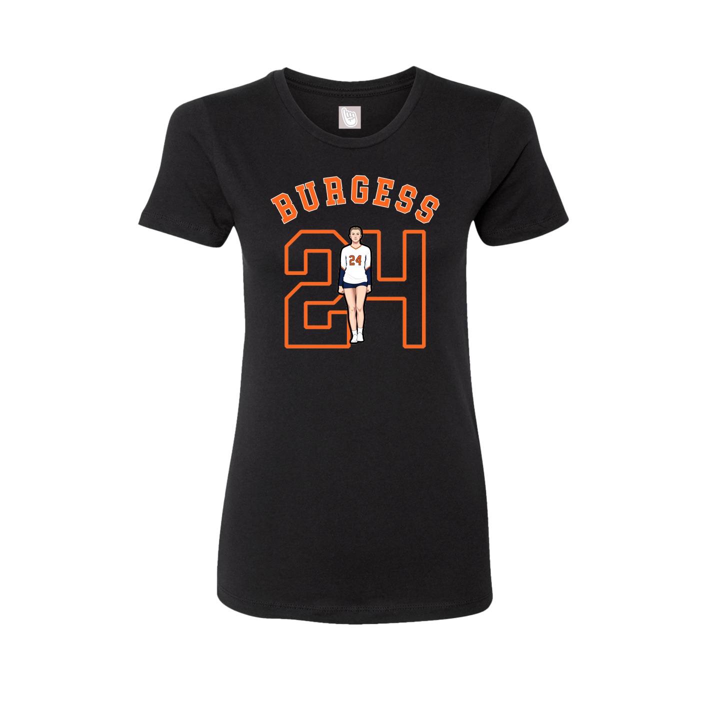 Fitted Women's Tee — Shirsey Arch in Black