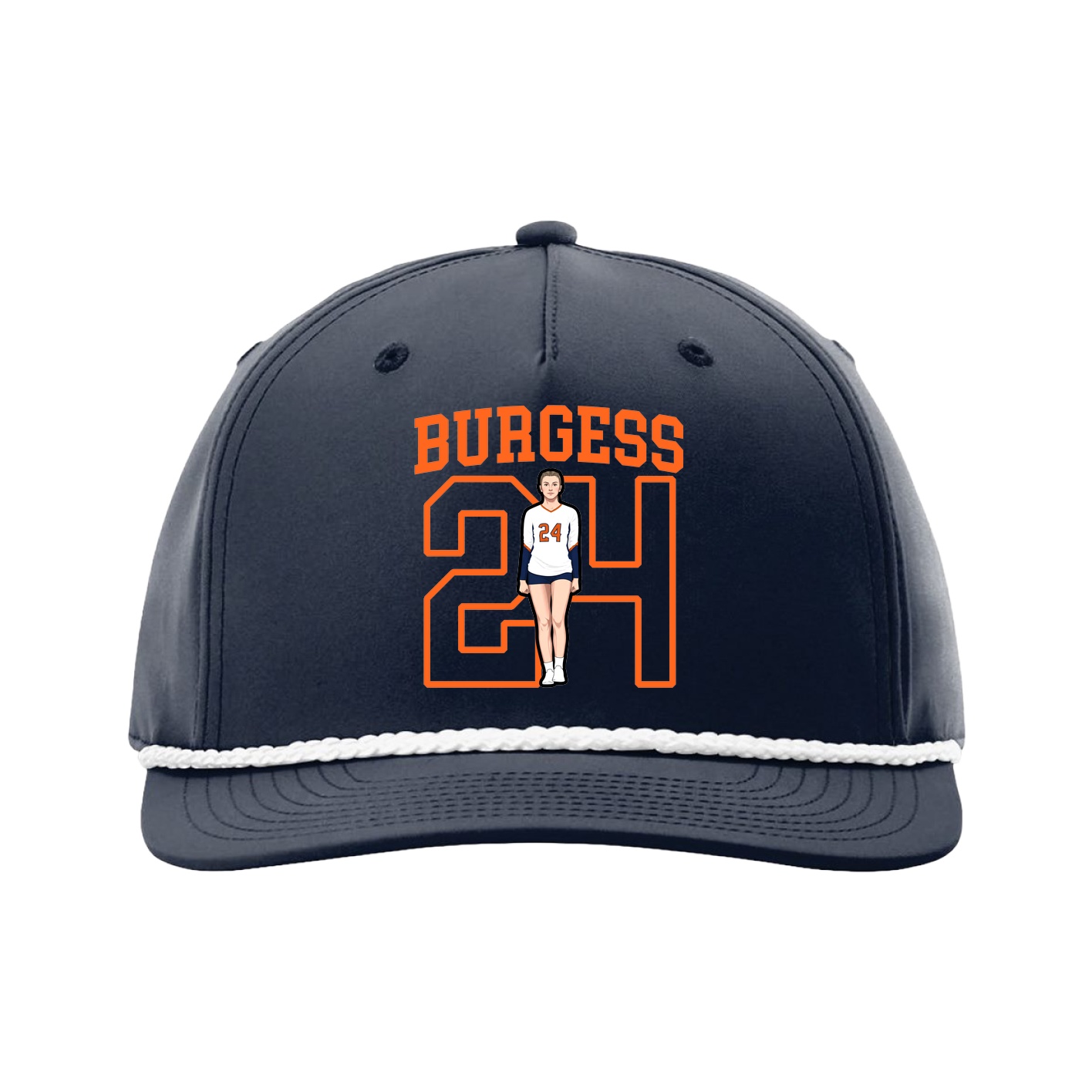 Five-Panel Classic Rope Cap — Shirsey in Navy