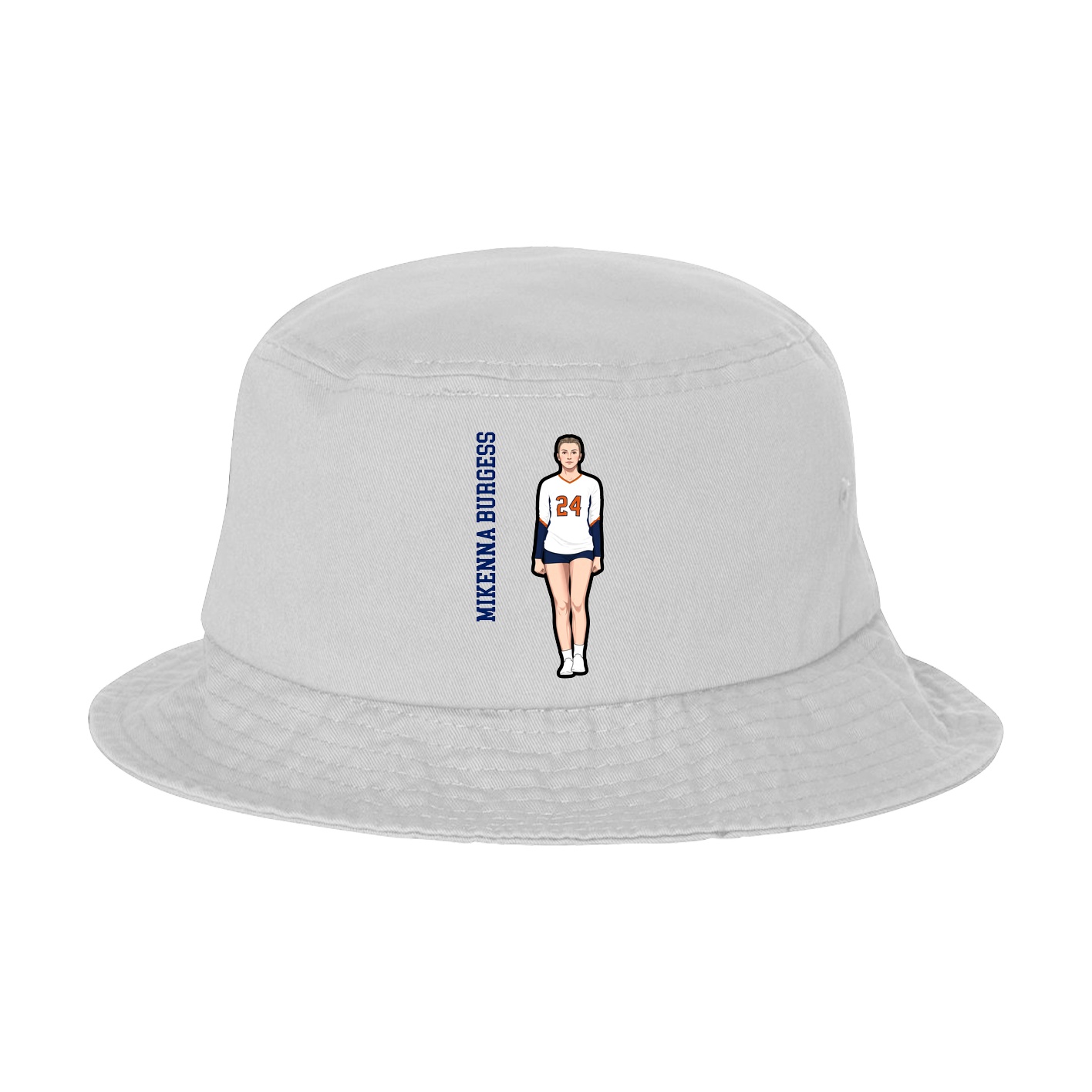 Bucket Cap — Name Vertical in White