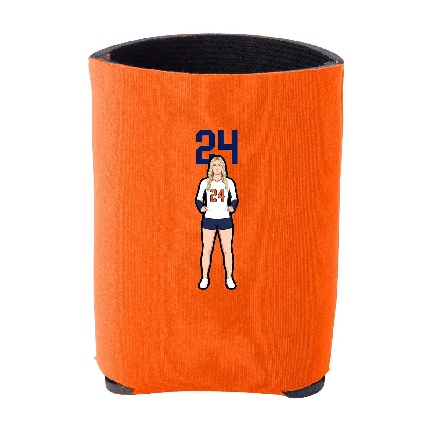 Can Holder — Number Top in Orange