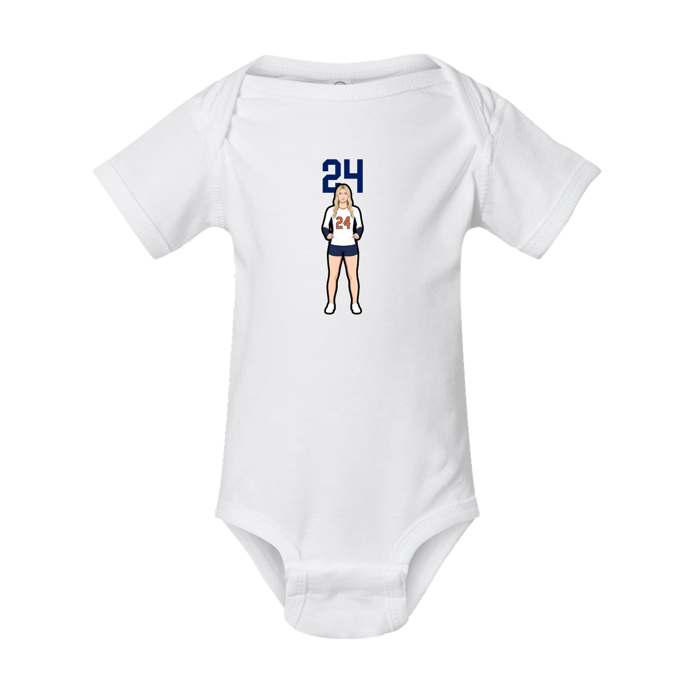 Baby Onesie — Number Top in White
