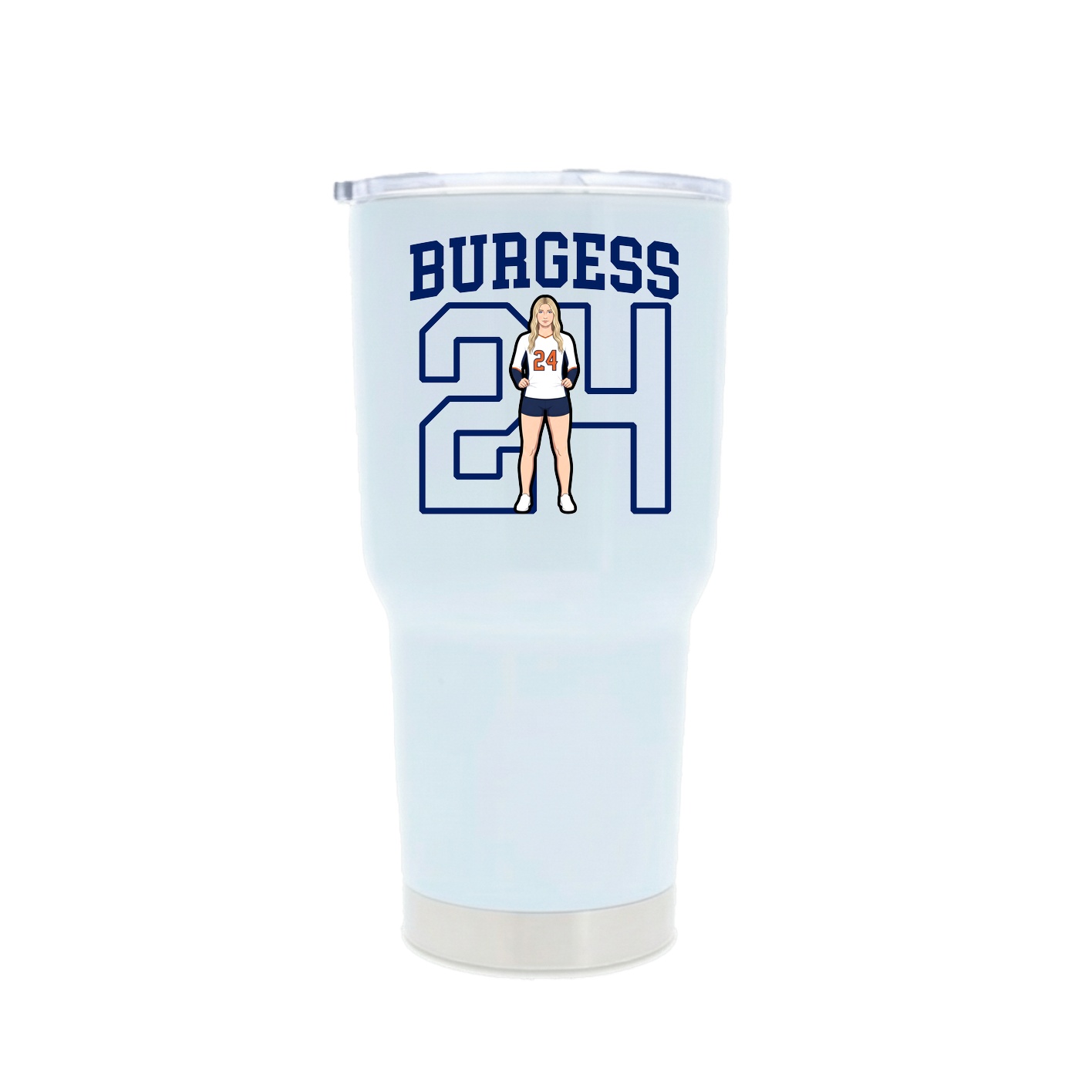 30oz Stainless Steel Tumbler — Shirsey in White