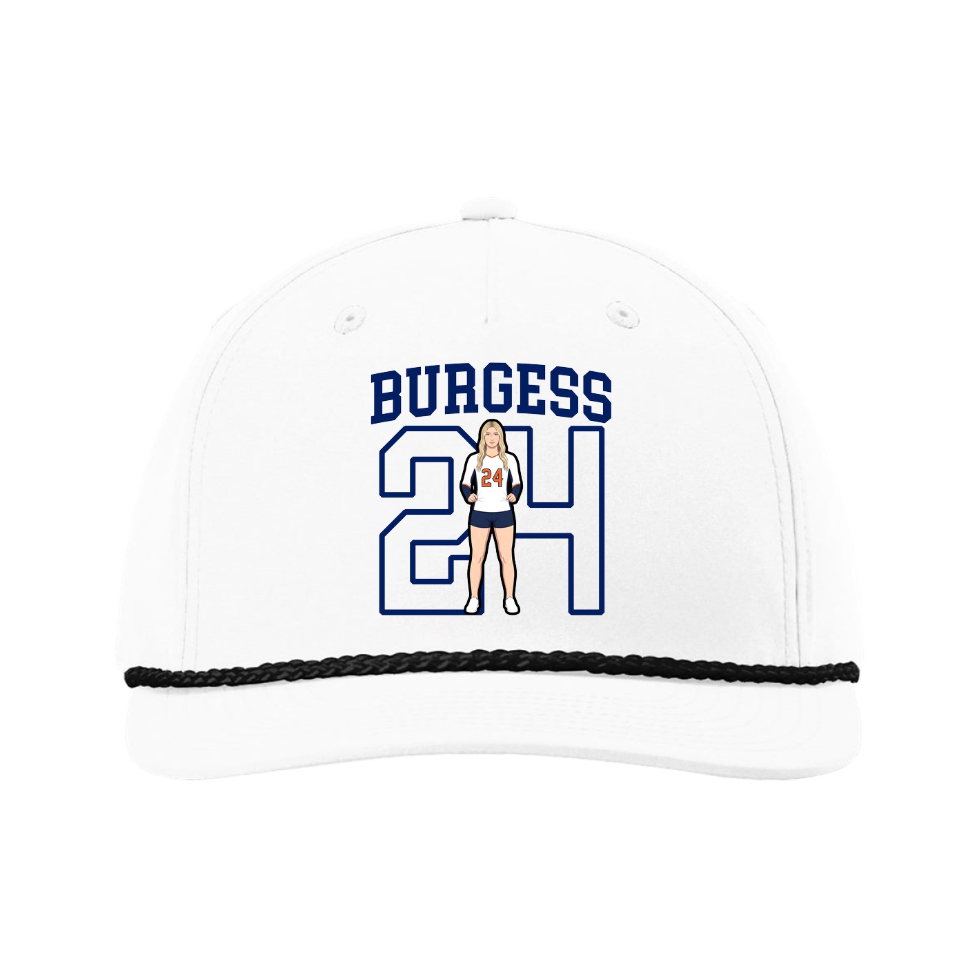 Five-Panel Classic Rope Cap — Shirsey in White