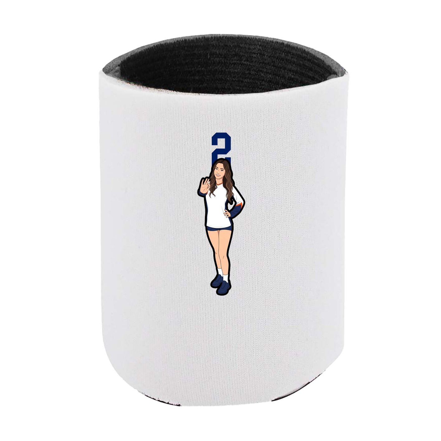 Can Holder — Number Top in White