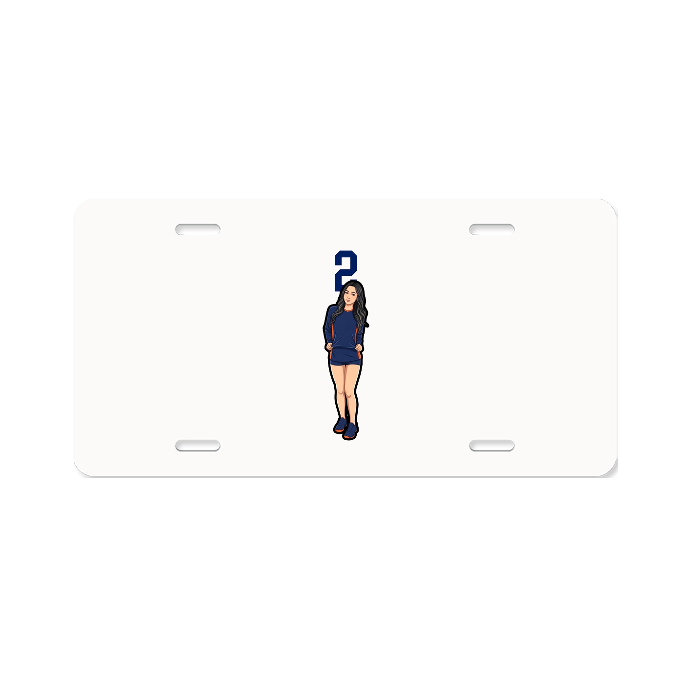 License Plate — Number Top in Classic