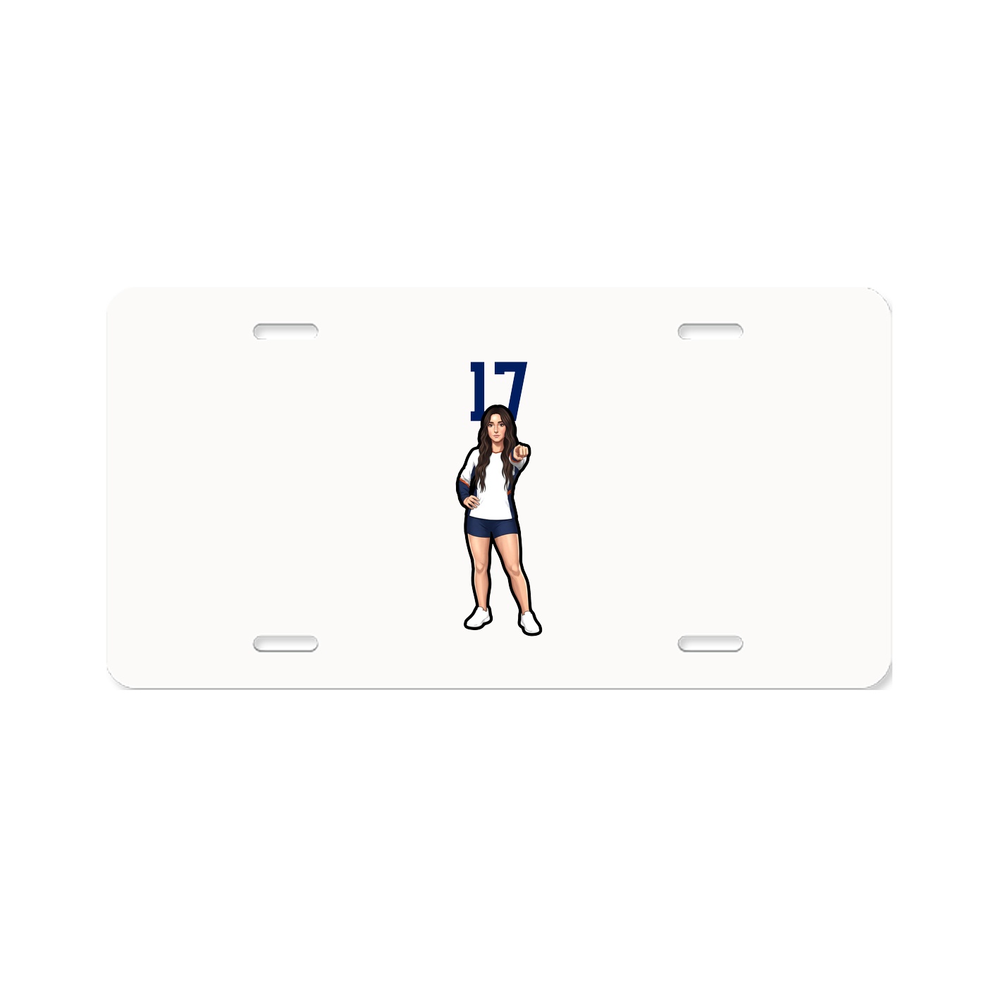 License Plate — Number Top in Classic