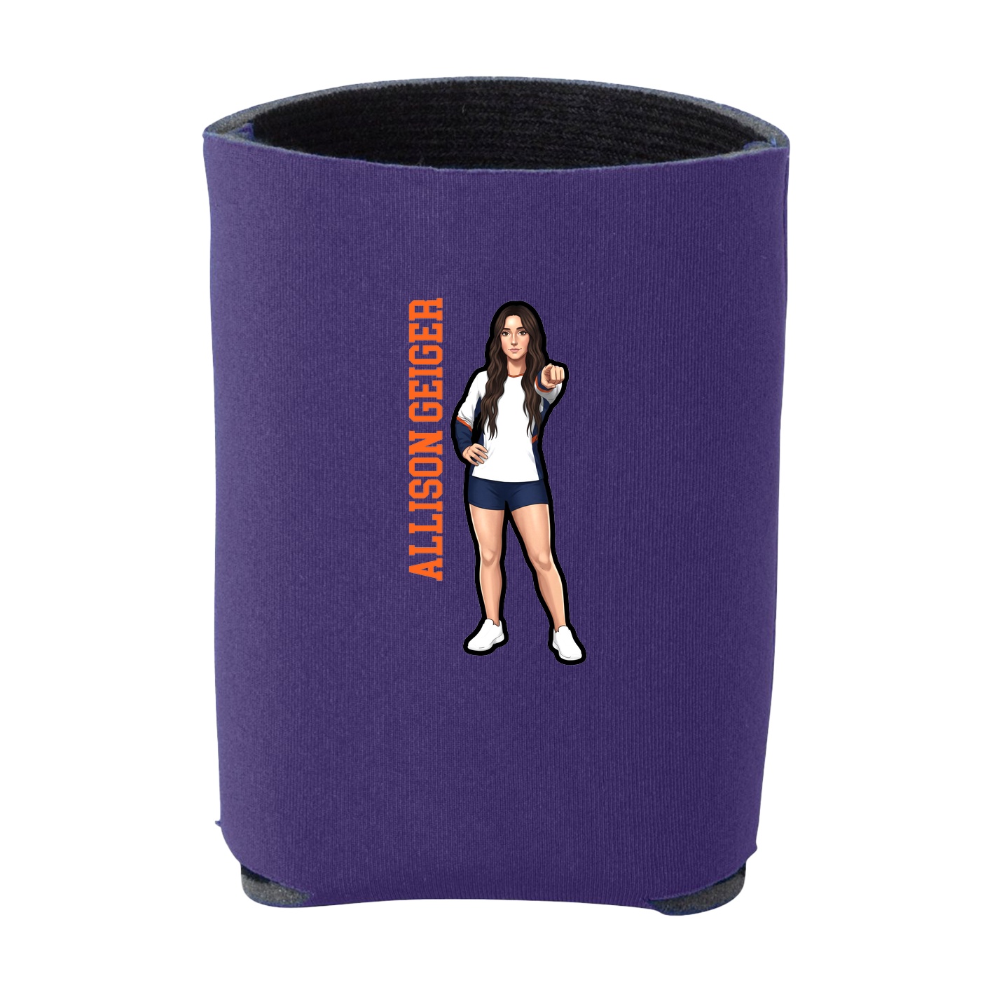 Can Holder — Name Vertical in Purple