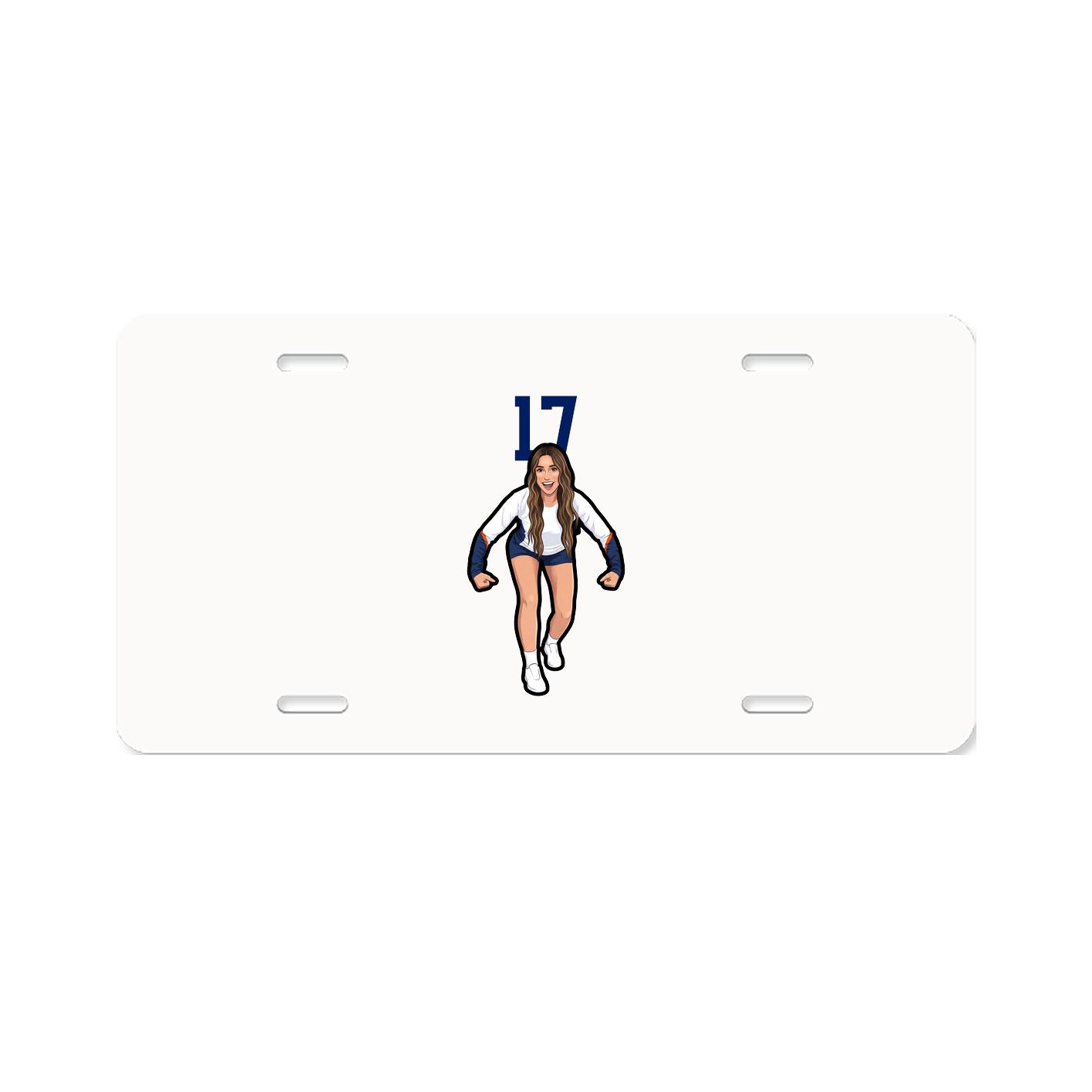 License Plate — Number Top in Classic