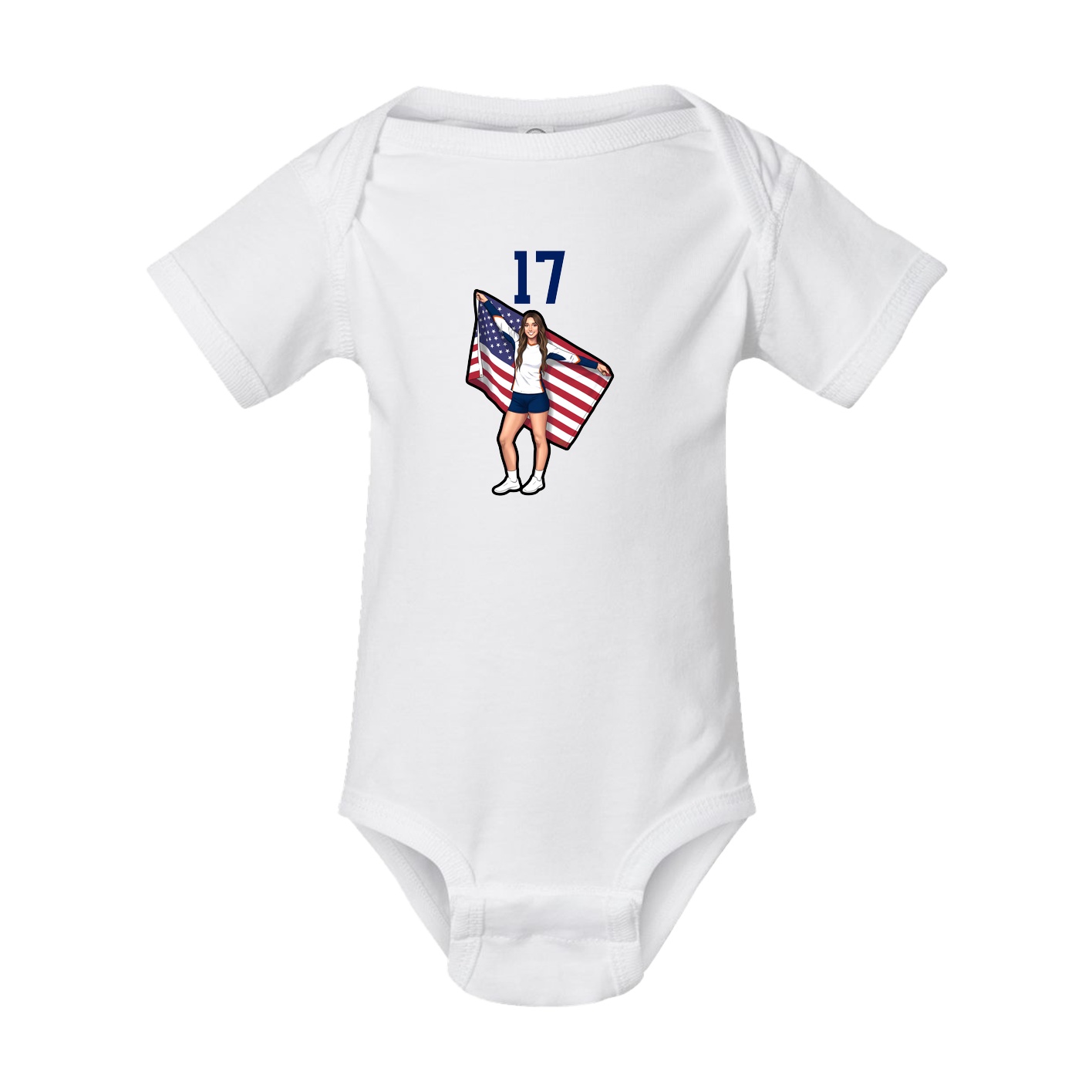 Baby Onesie — Number Top in White