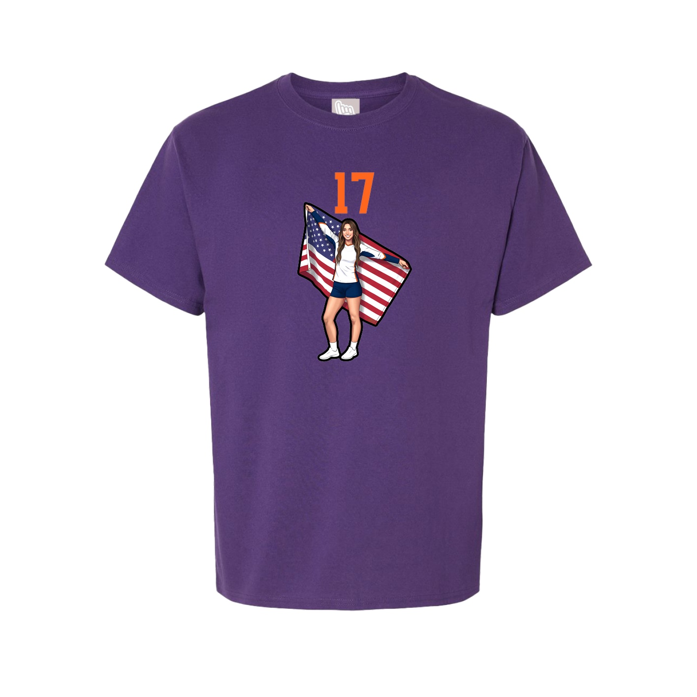 Youth Tee — Number Top in Purple