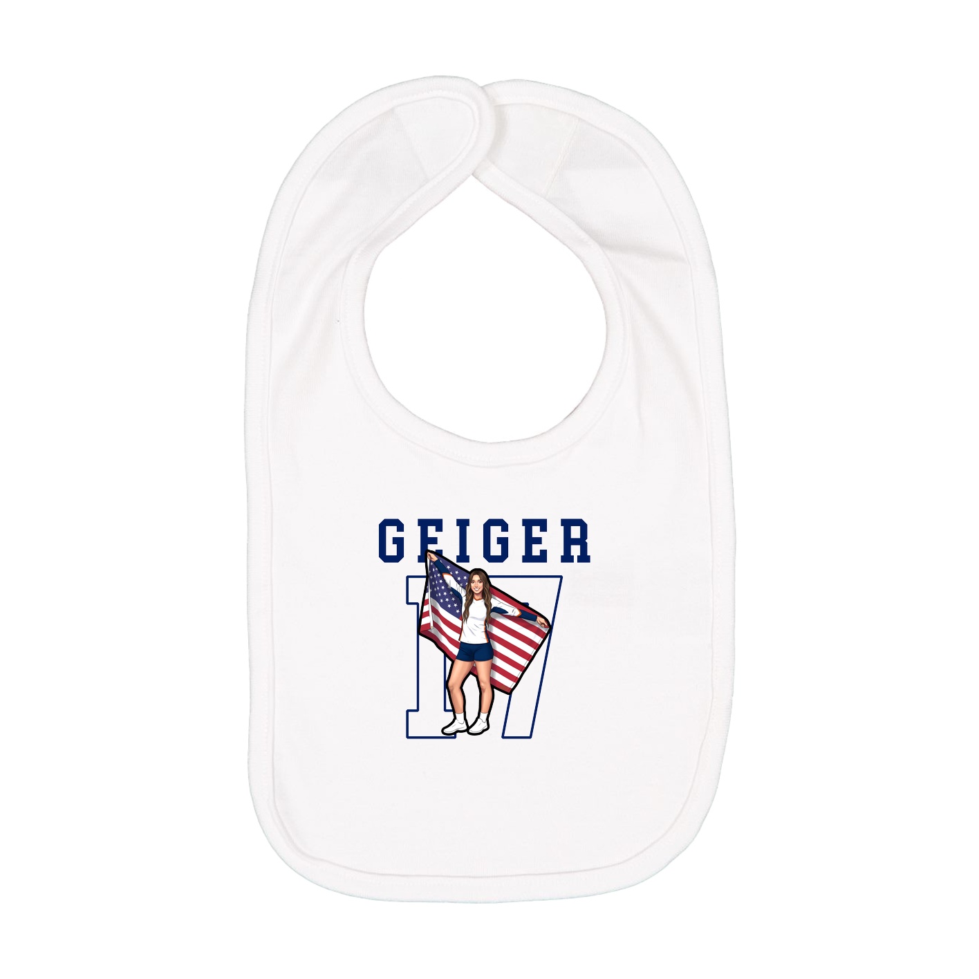 Infant Bib — Shirsey in White