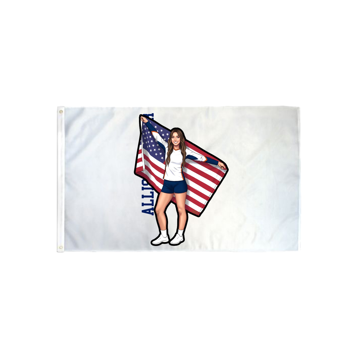 3x5 Flag — Name Vertical in Classic
