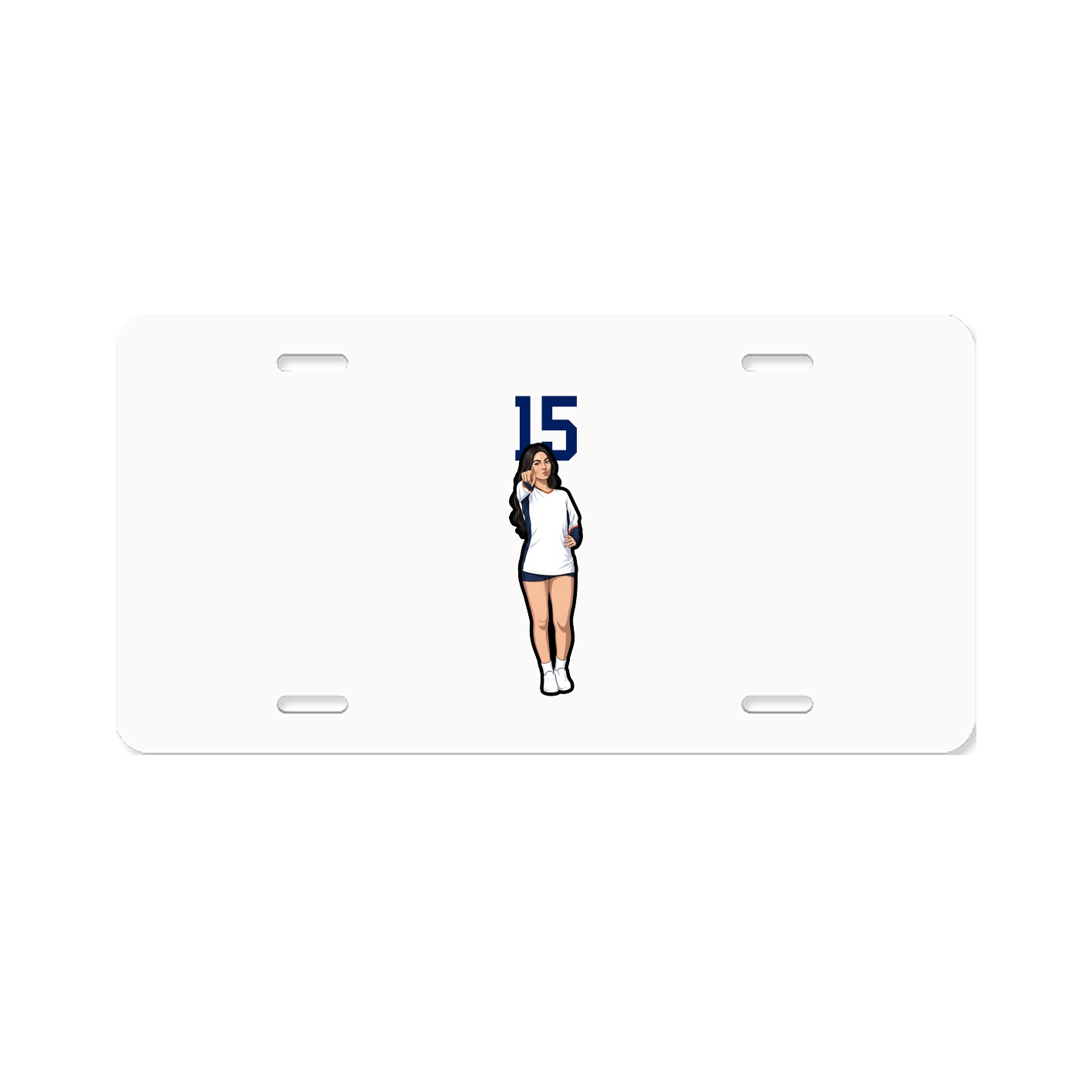 License Plate — Number Top in Classic
