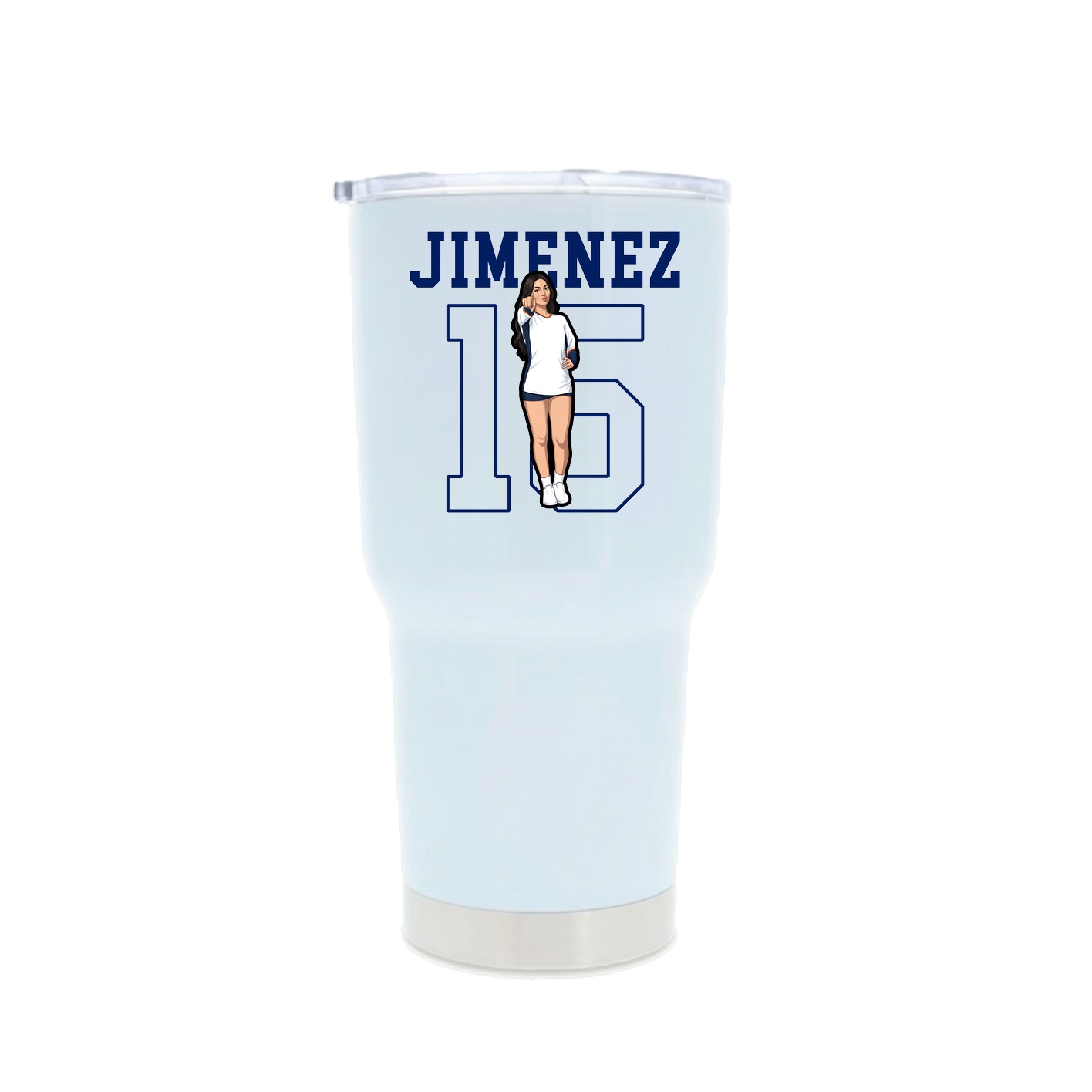 30oz Stainless Steel Tumbler — Shirsey in White