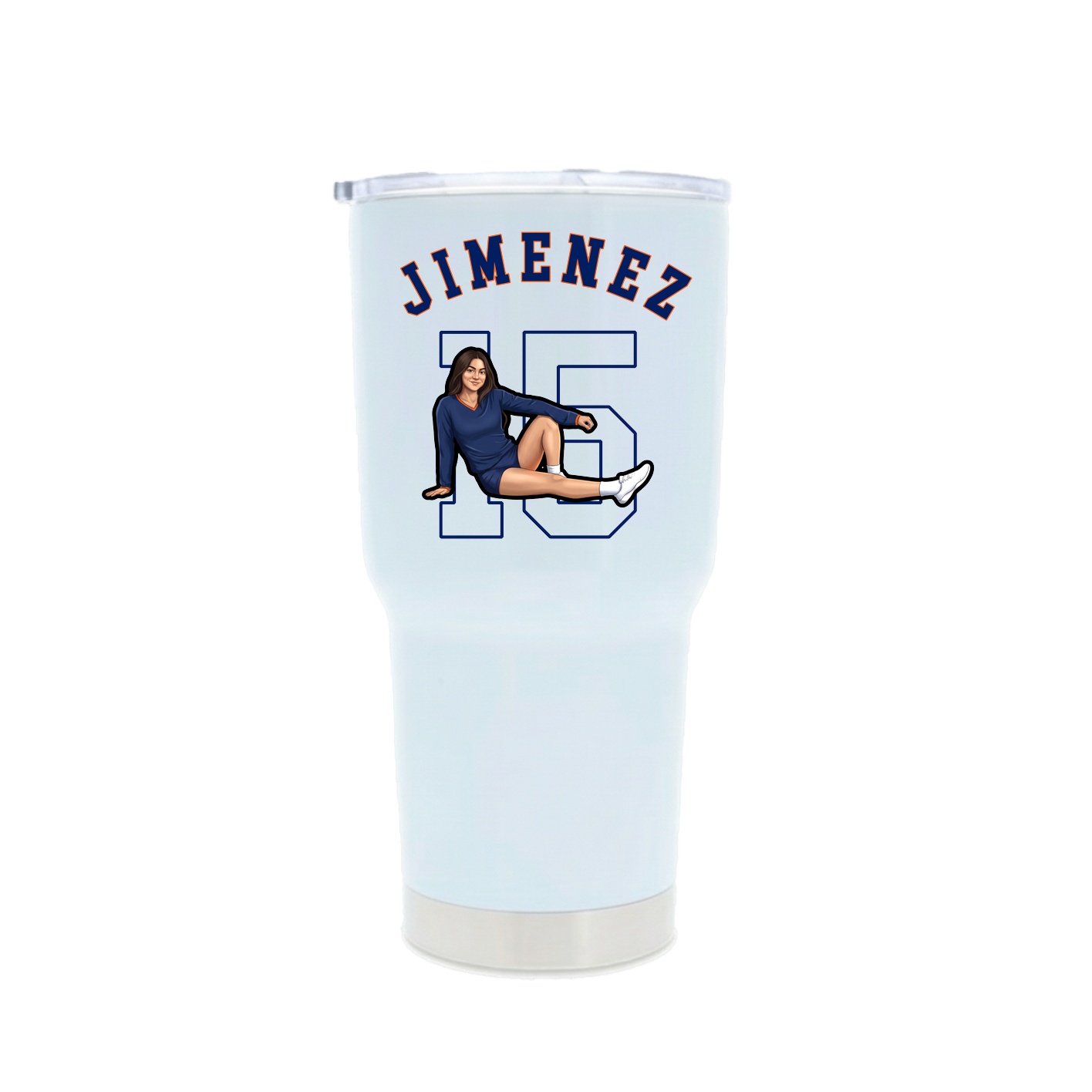 30oz Stainless Steel Tumbler — Shirsey Arch in White
