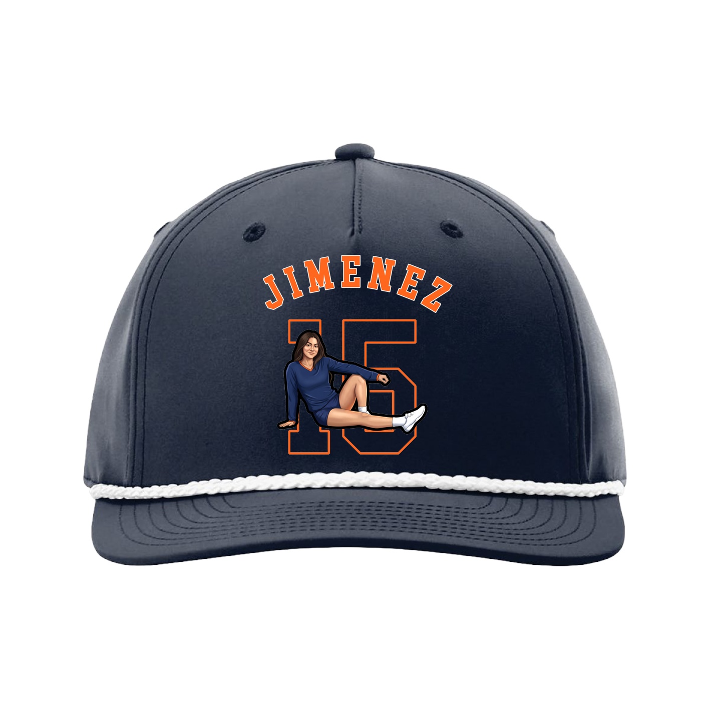Five-Panel Classic Rope Cap — Shirsey Arch in Navy