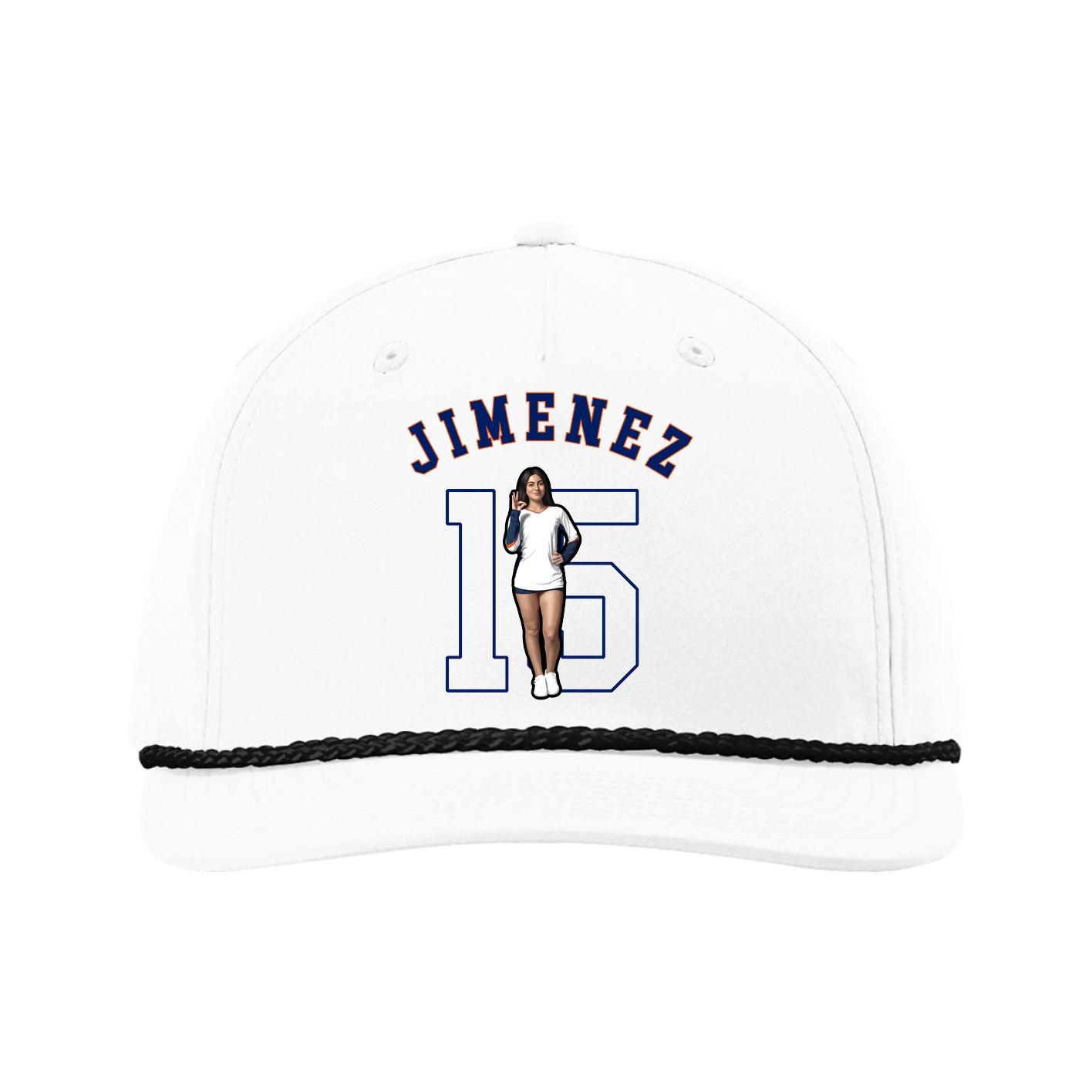 Five-Panel Classic Rope Cap — Shirsey Arch in White