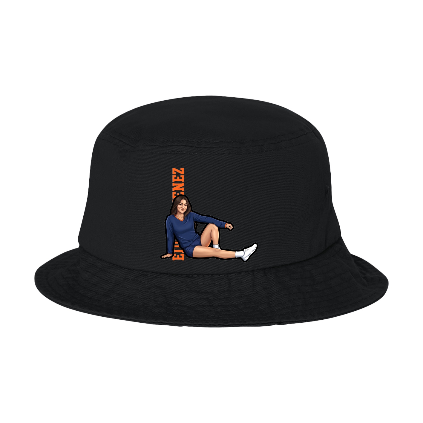 Bucket Cap — Name Vertical in Black