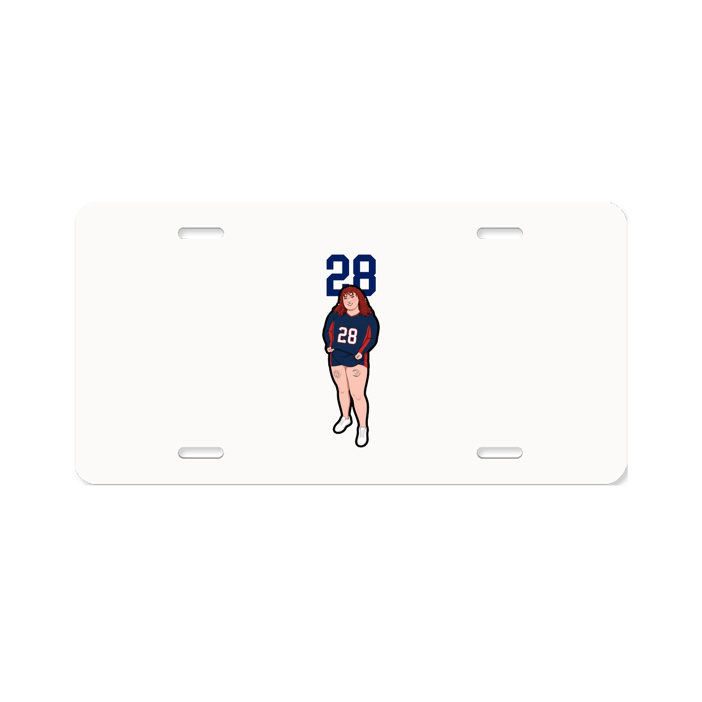 License Plate — Number Top in Classic