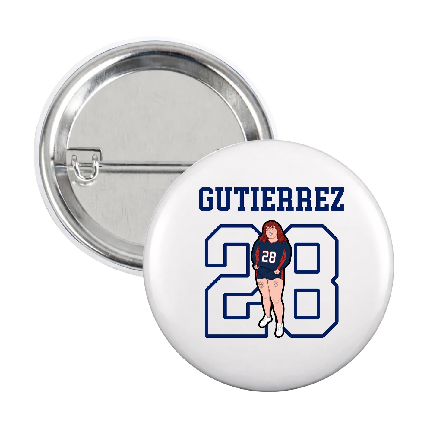 Game Day Button — Shirsey in White