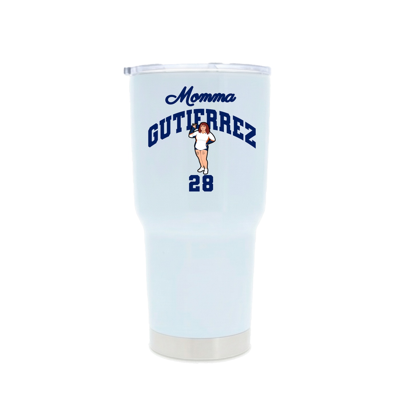 30oz Stainless Steel Tumbler — Mothers Day Arch in White