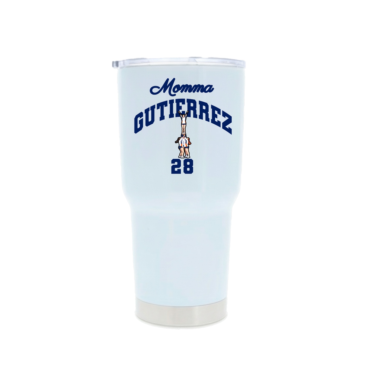 30oz Stainless Steel Tumbler — Mothers Day Arch in White
