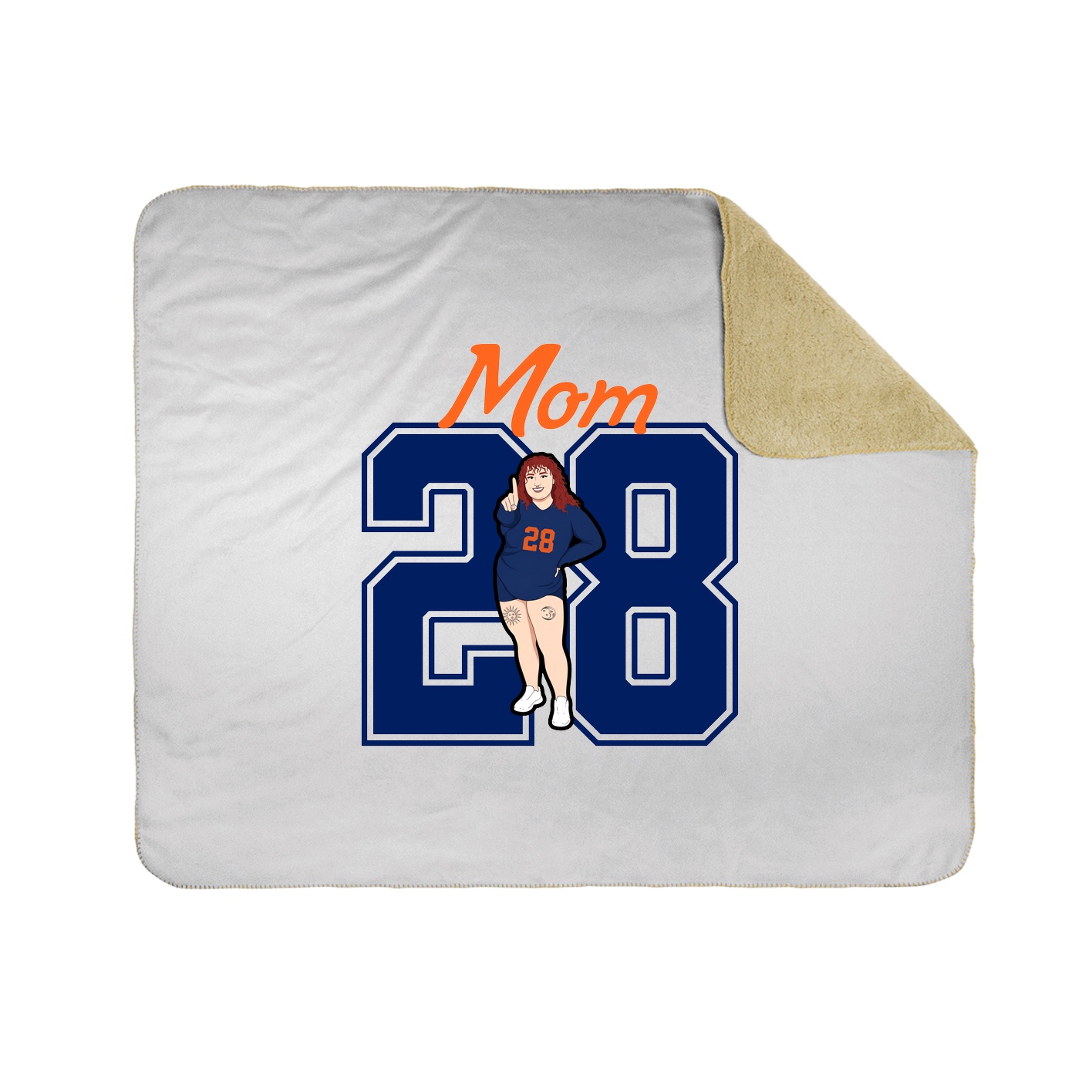 Throw Blanket — Mothers Day Shirsey in White