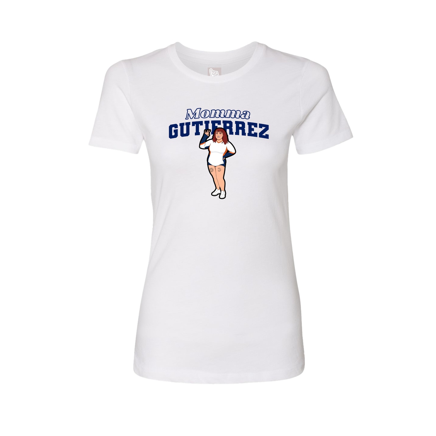 Womens Tee — Mothers Day Block in White