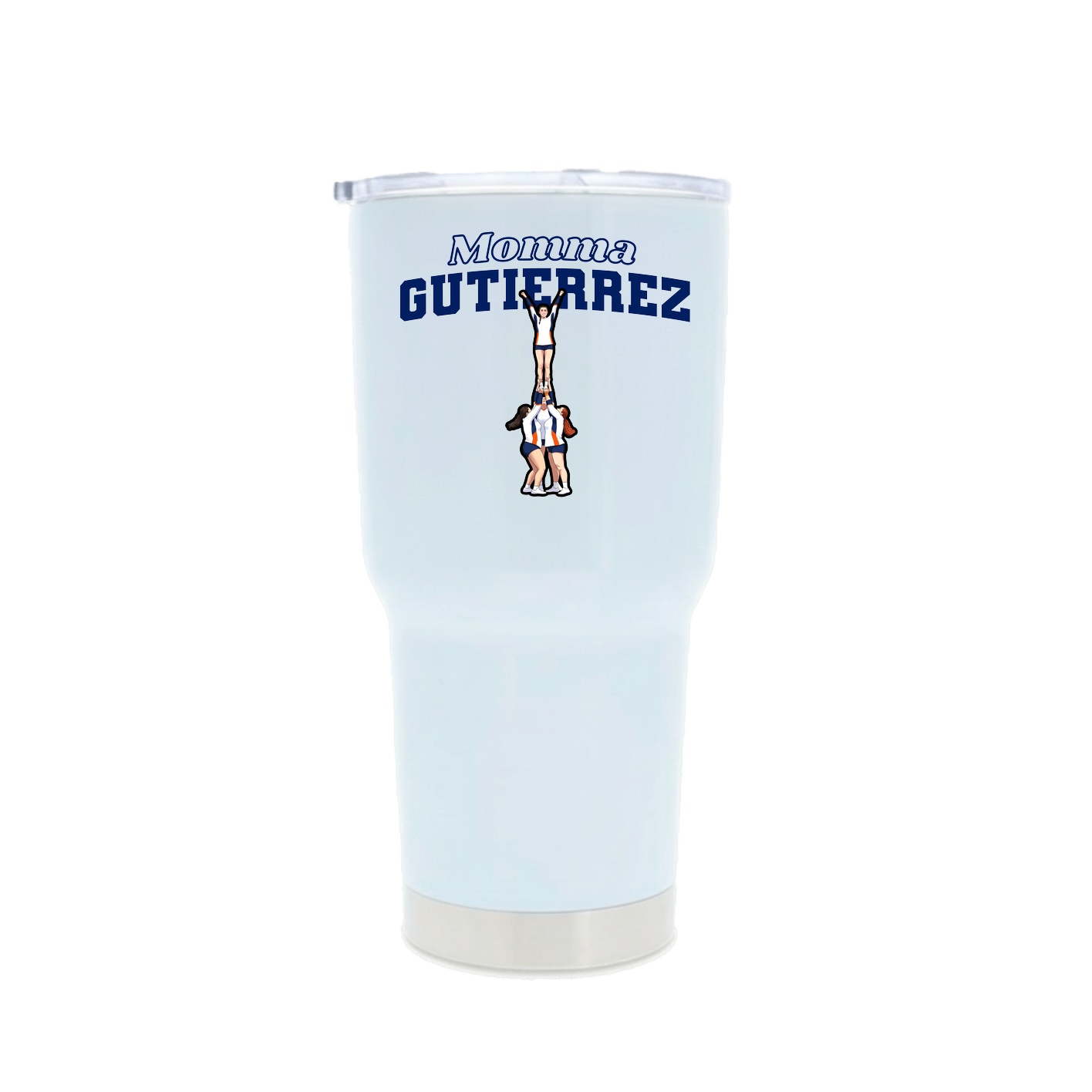 30oz Stainless Steel Tumbler — Mothers Day Block in White